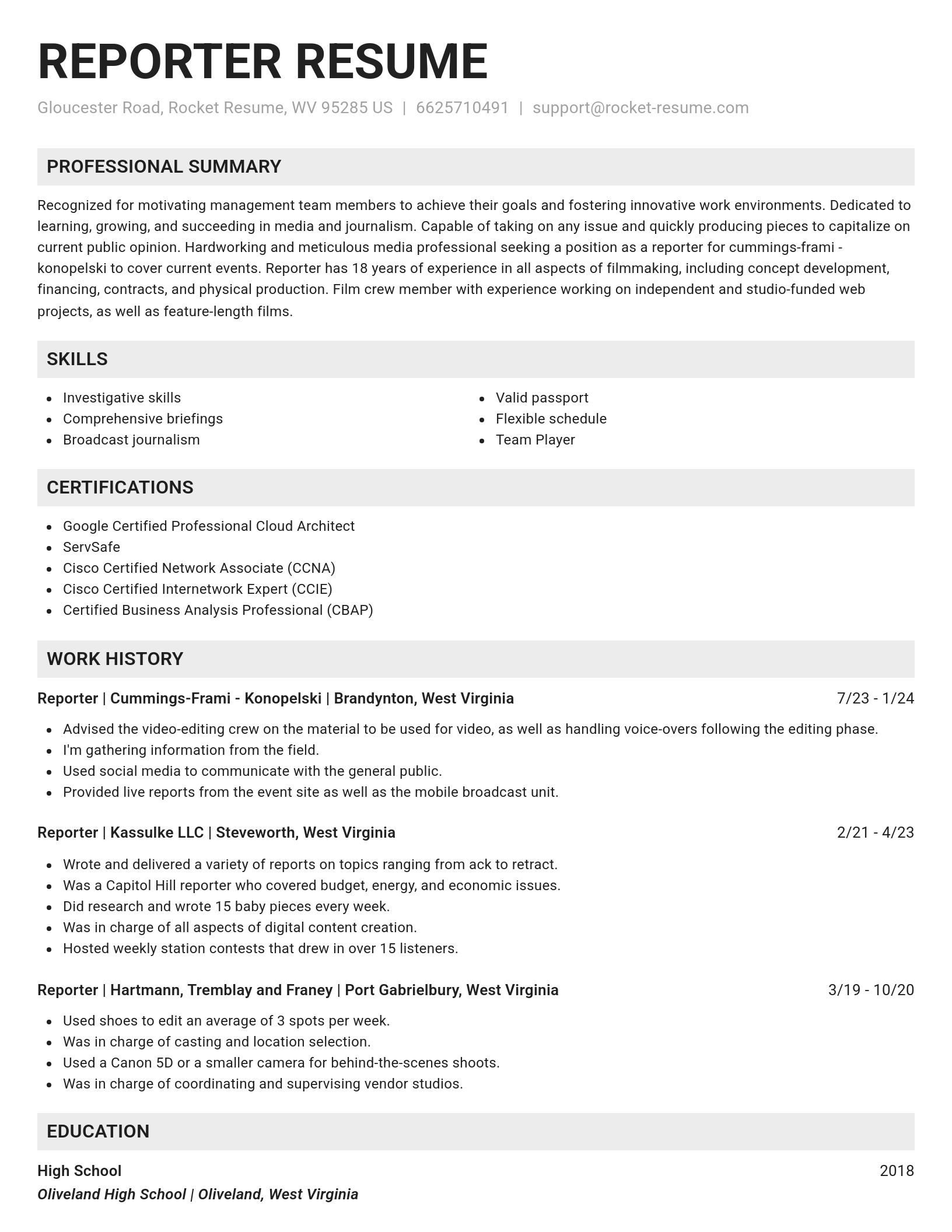 Genius resume template