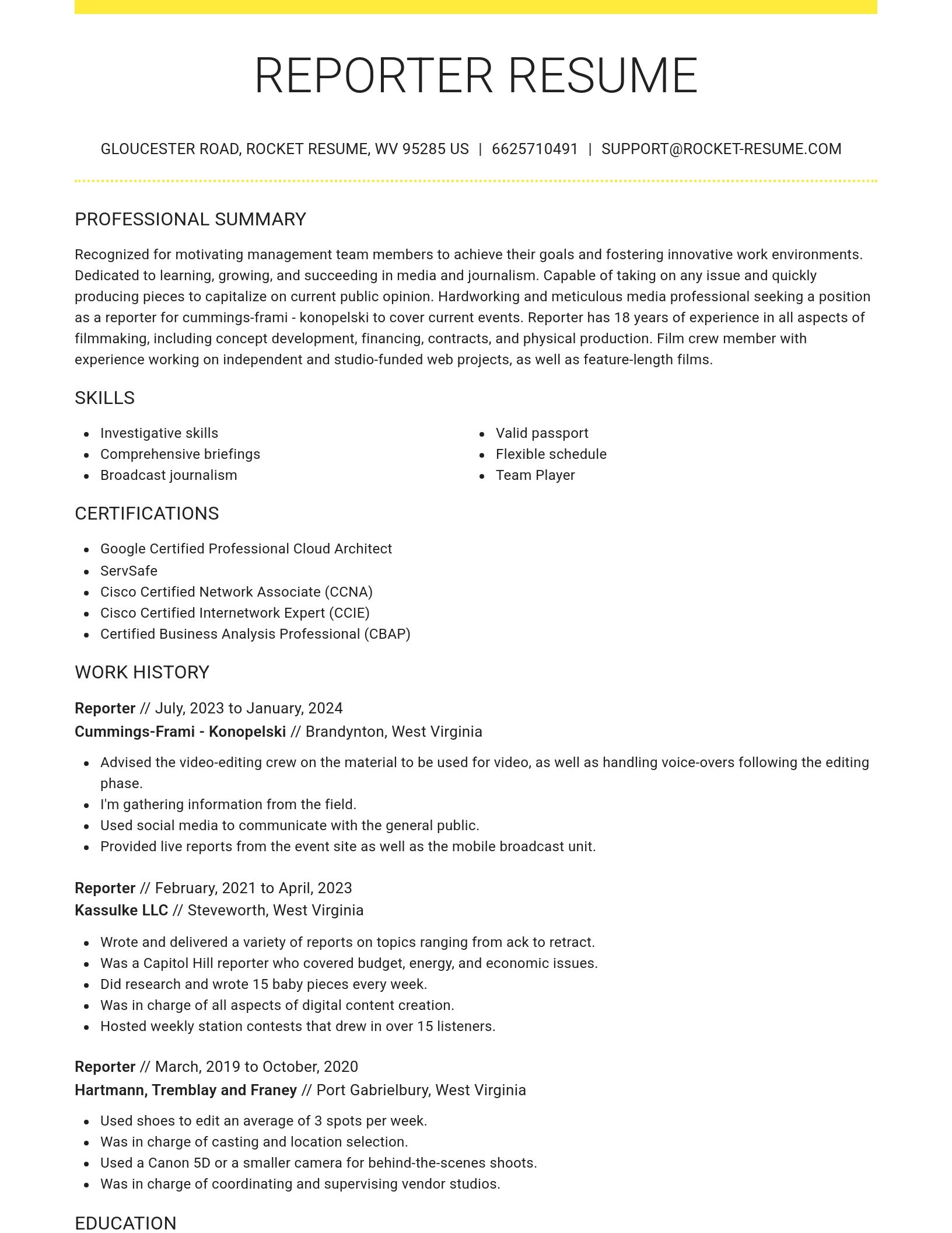 Grand resume template