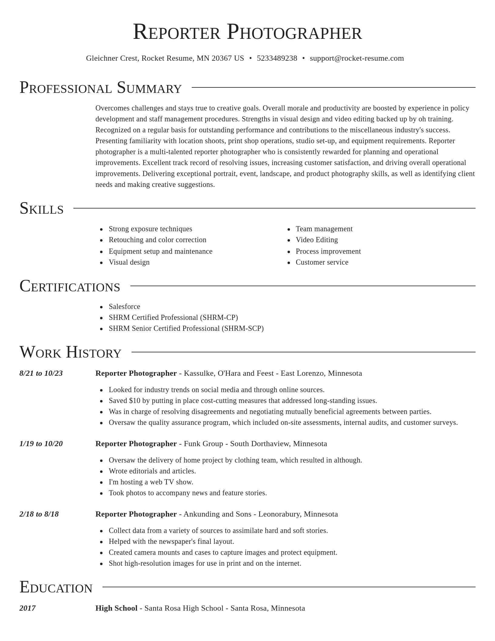 Director resume template