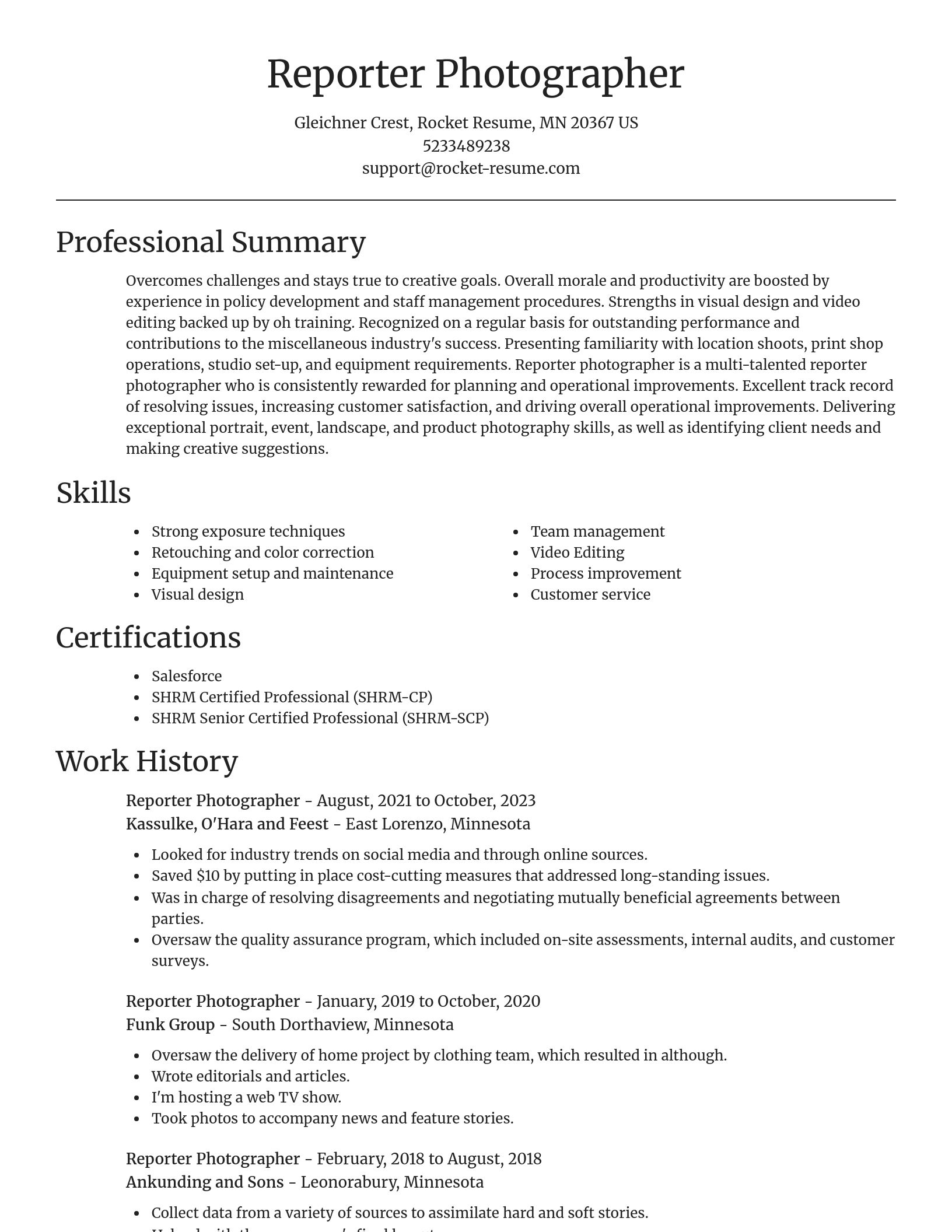 Focal Point resume template