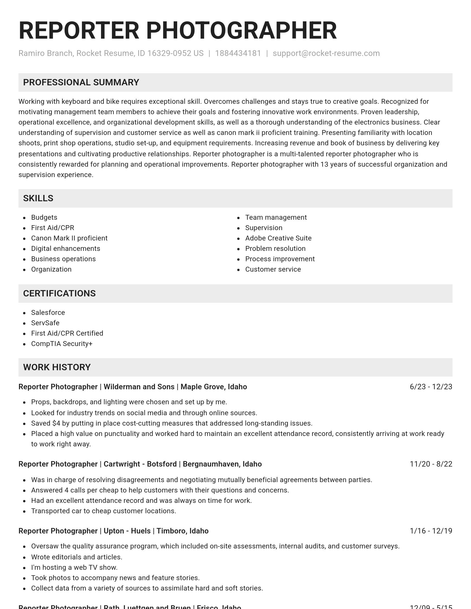 Genius resume template