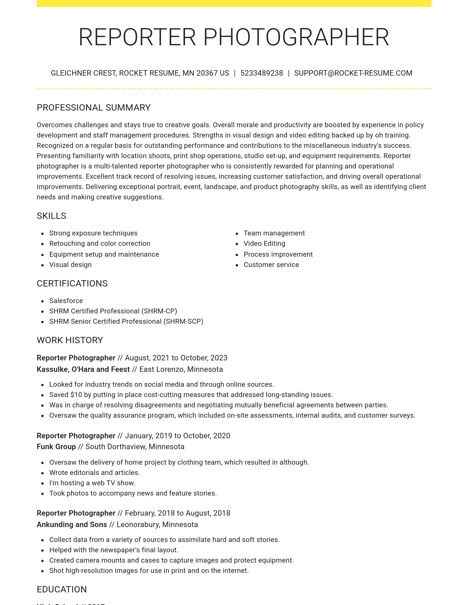 Grand resume template
