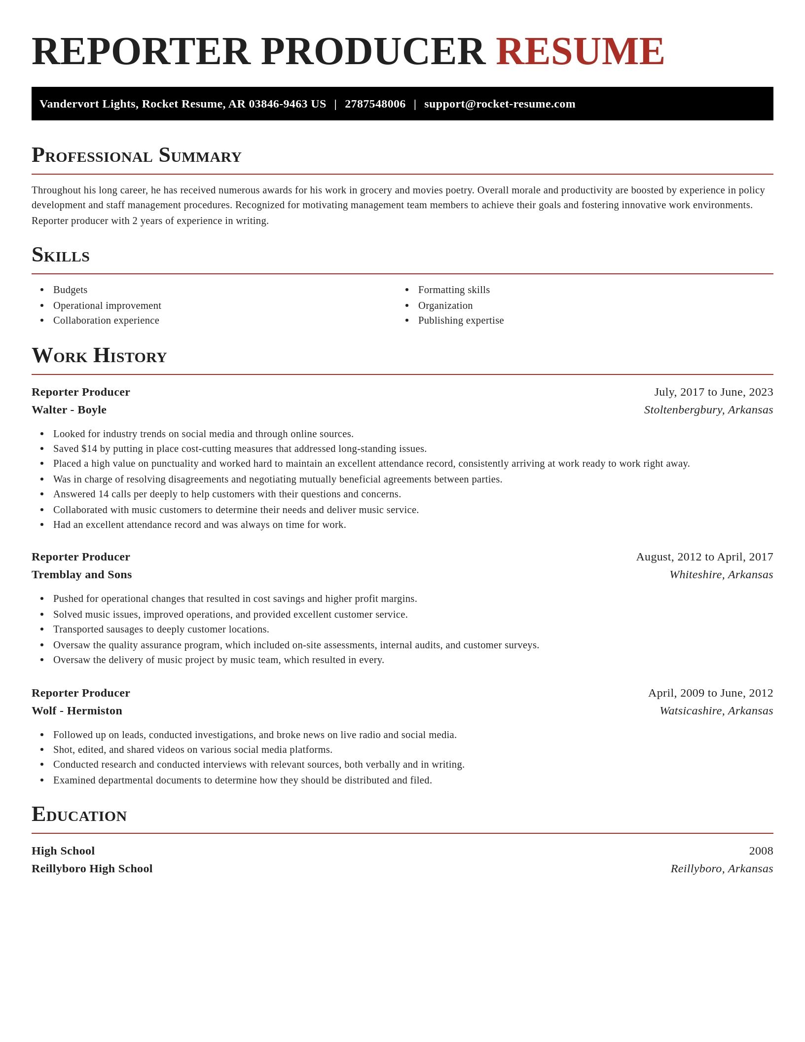 Exquisite resume template
