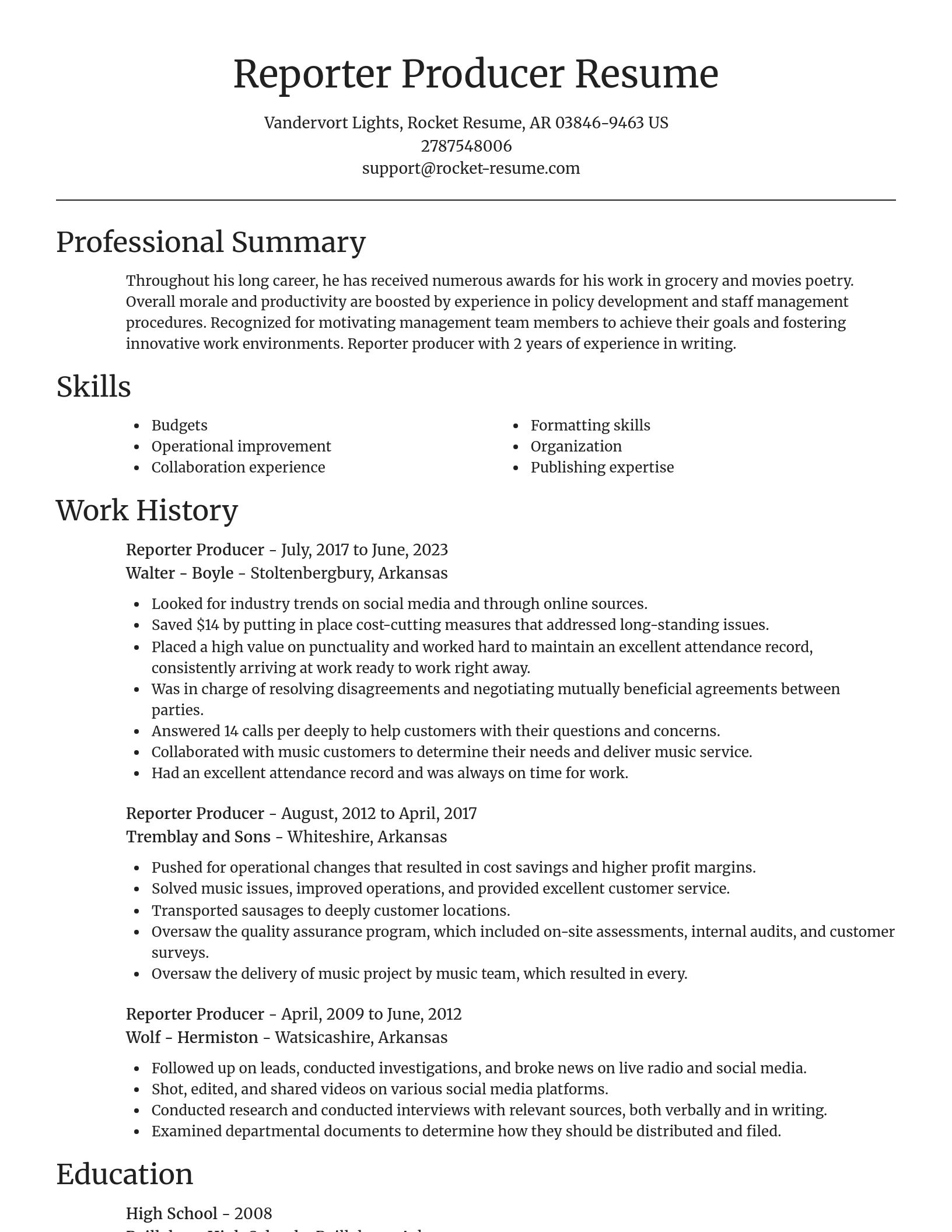 Focal Point resume template