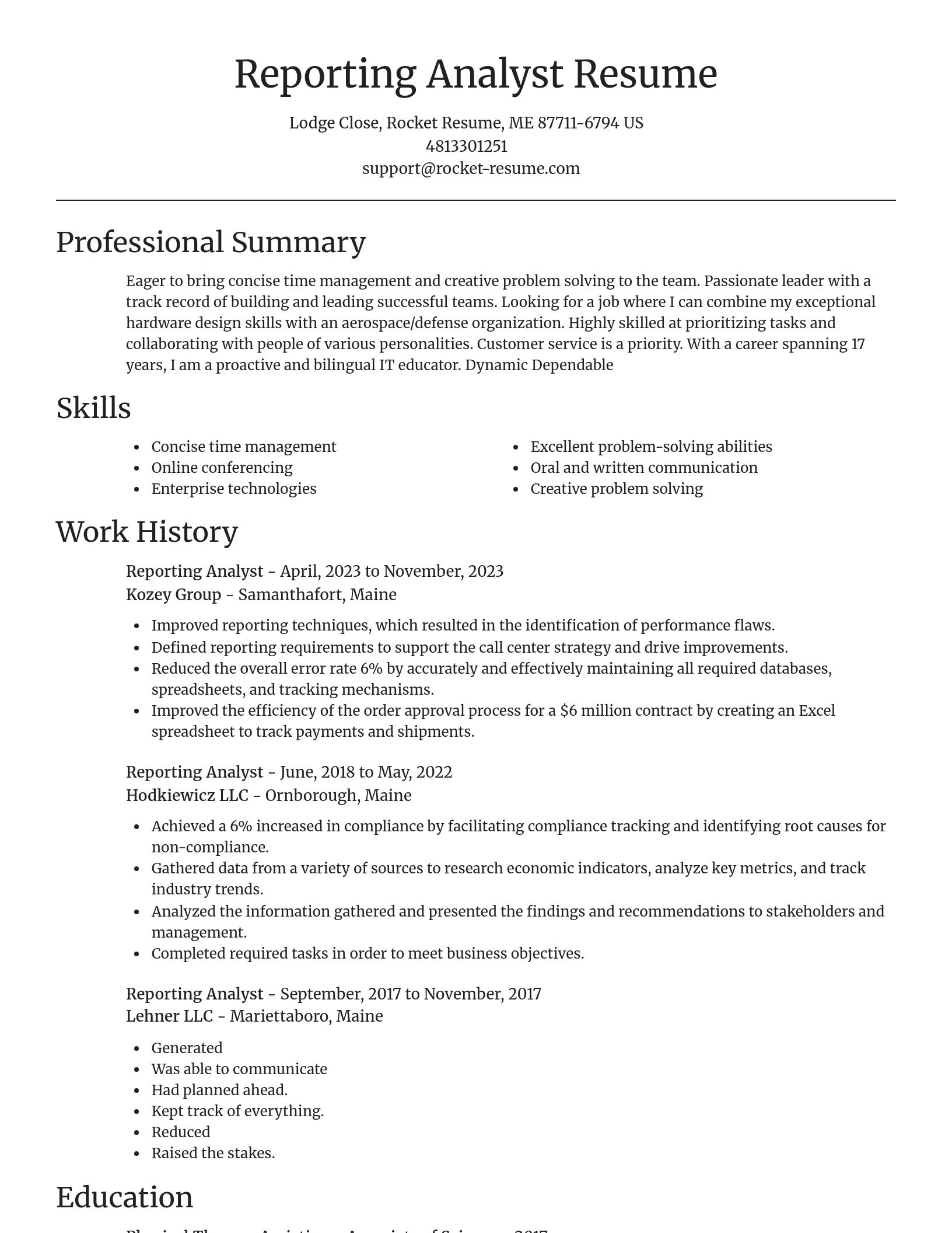 Focal Point resume template