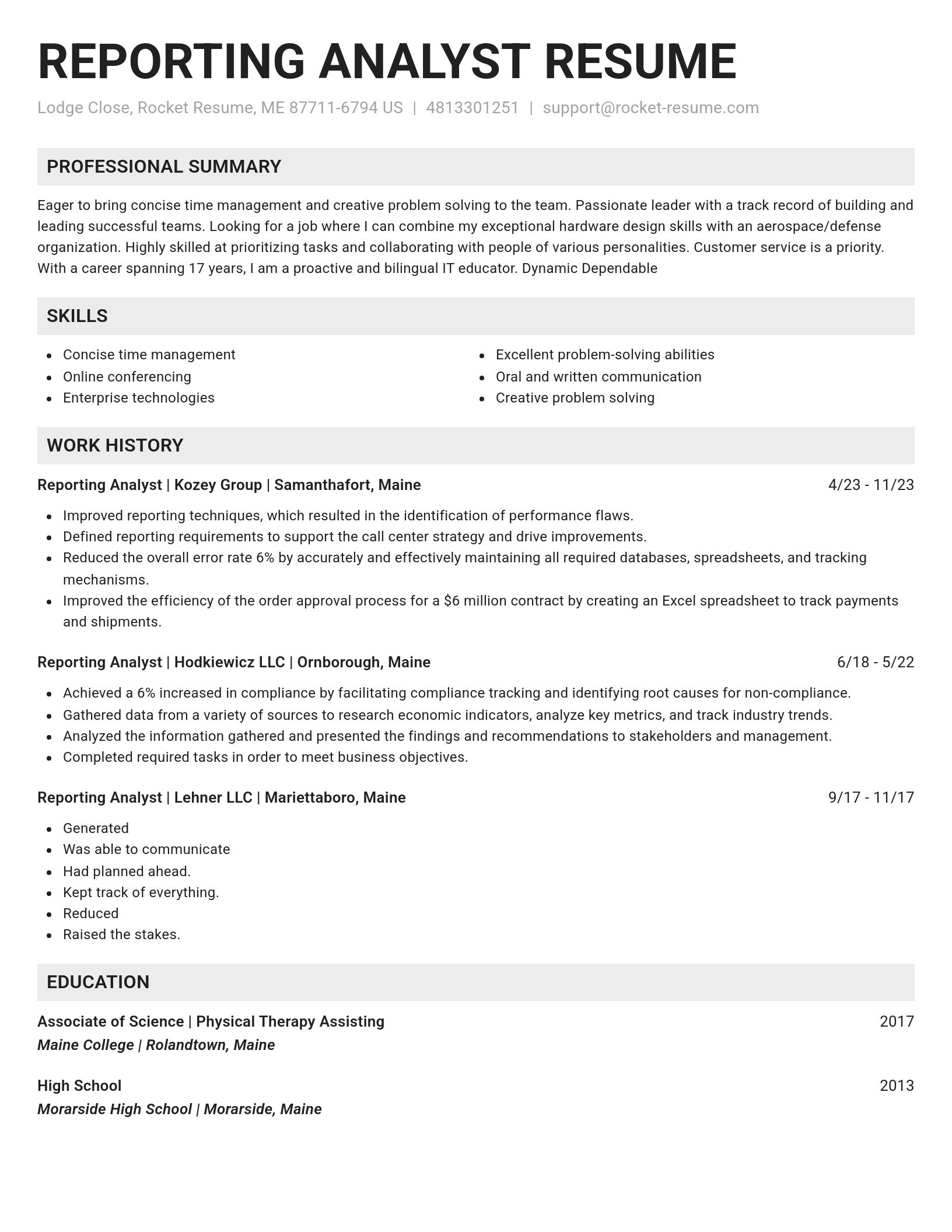 Genius resume template