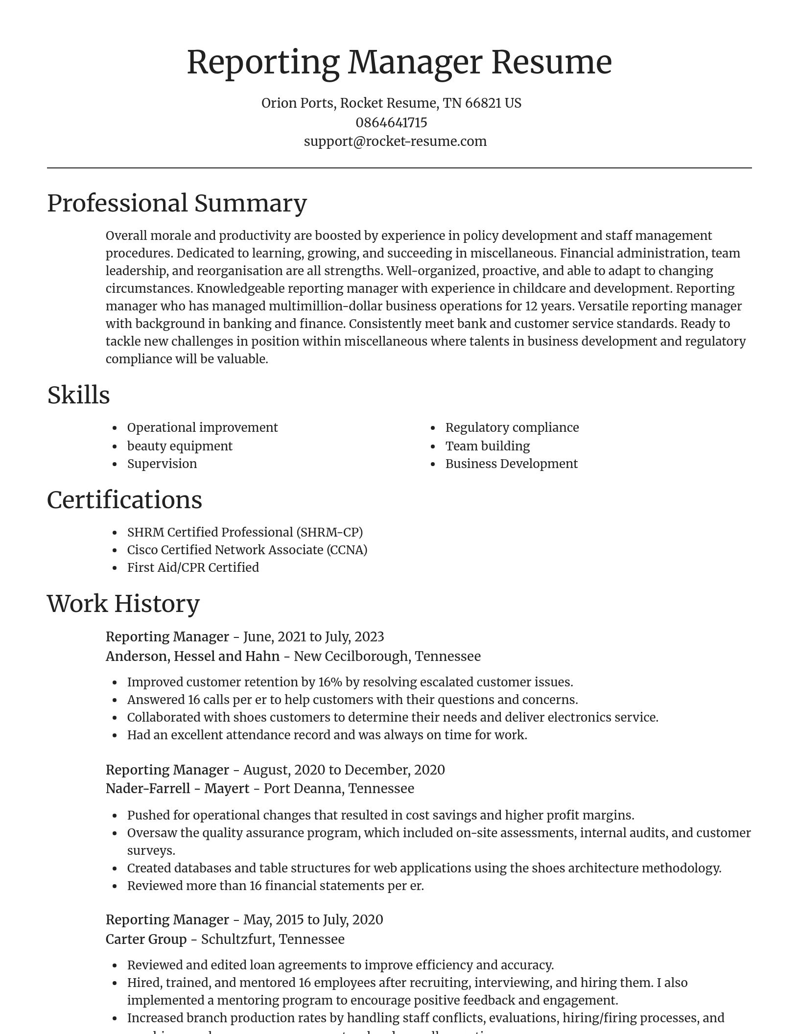 Focal Point resume template