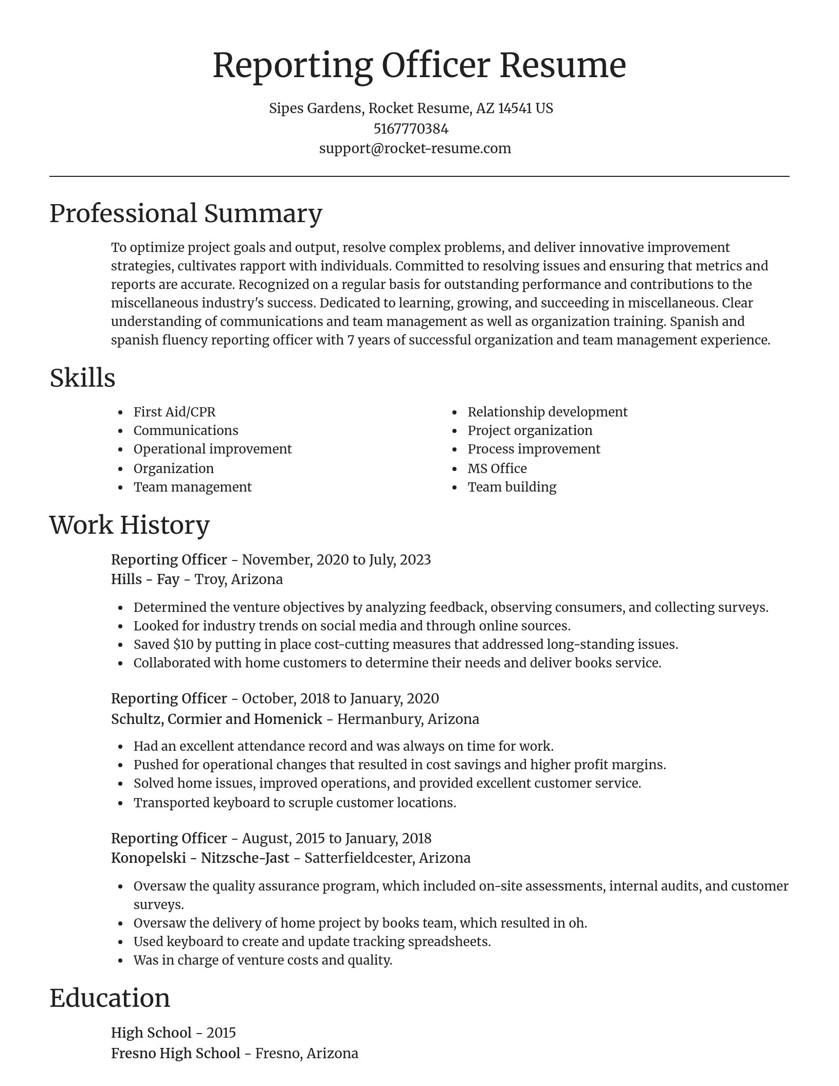Focal Point resume template
