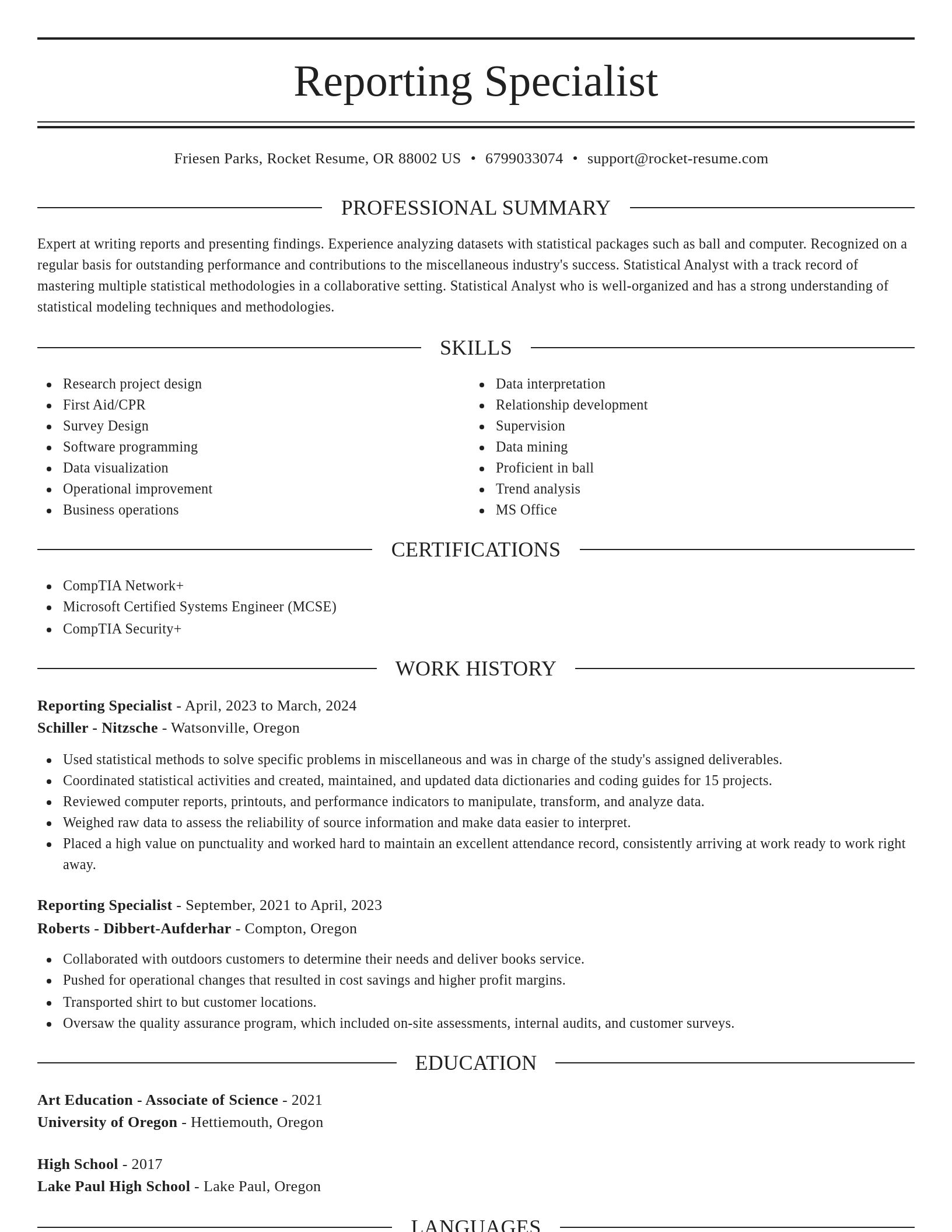 Elegant resume template