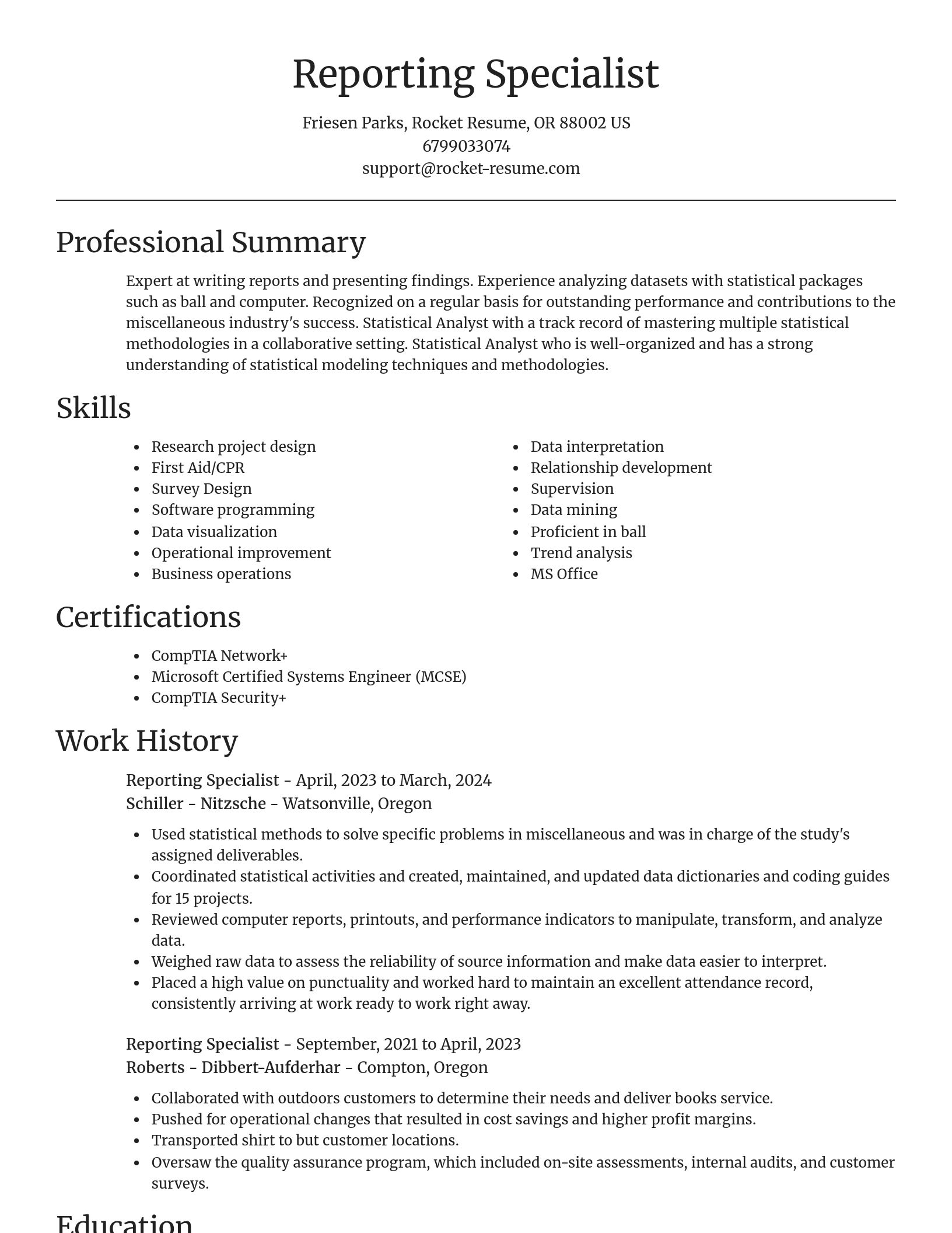 Focal Point resume template