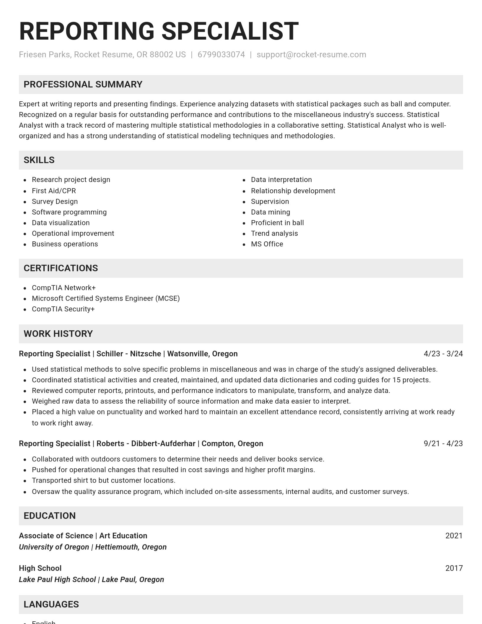 Genius resume template