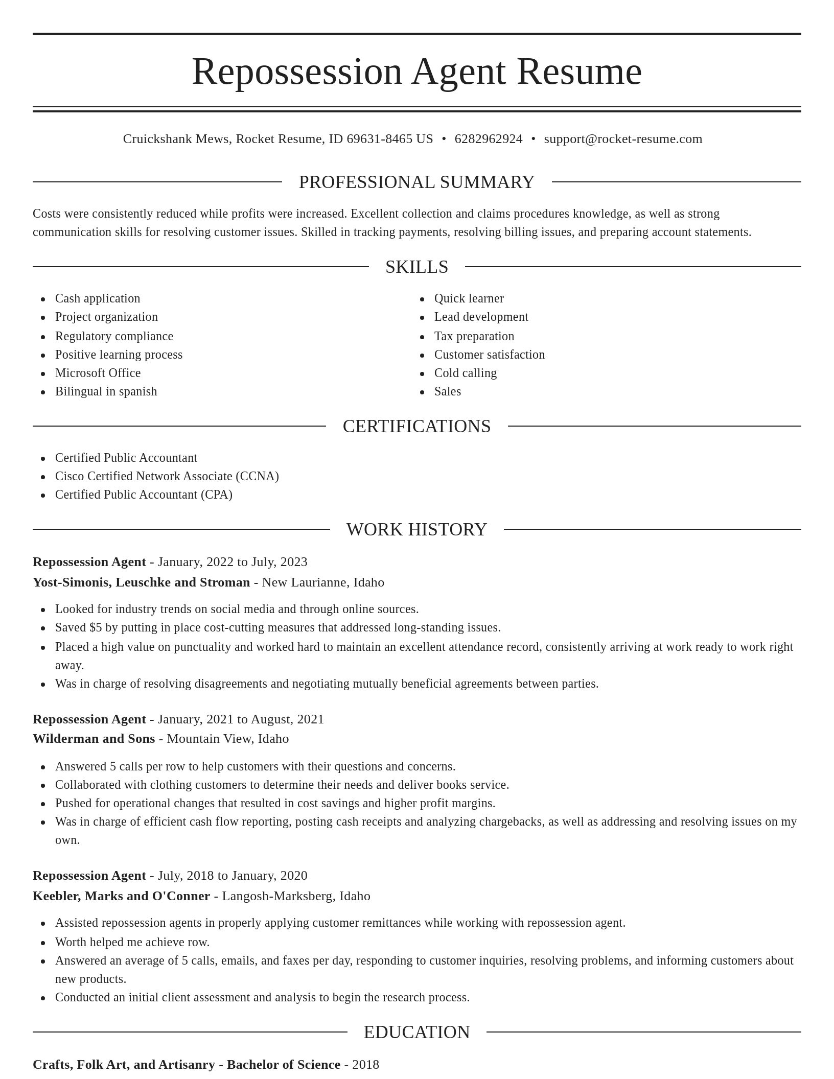 Elegant resume template