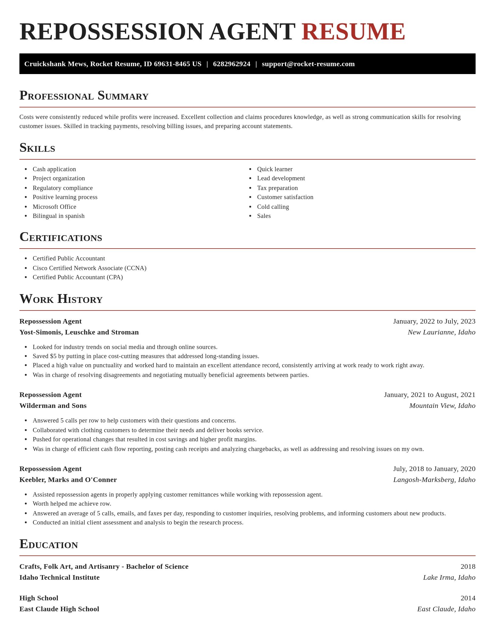 Exquisite resume template