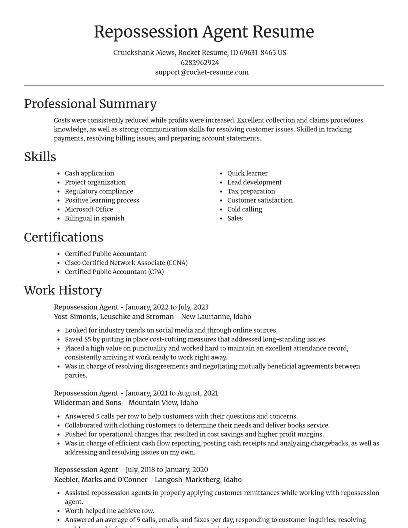Focal Point resume template