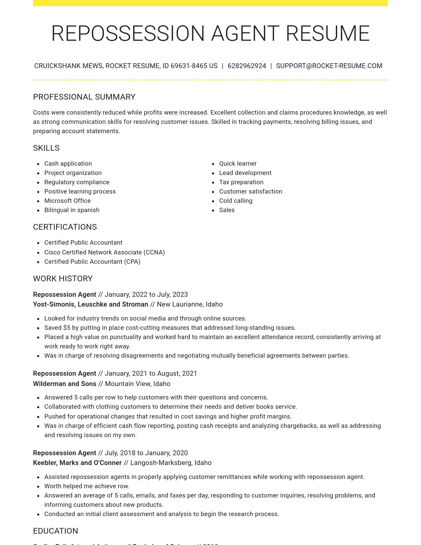 Grand resume template