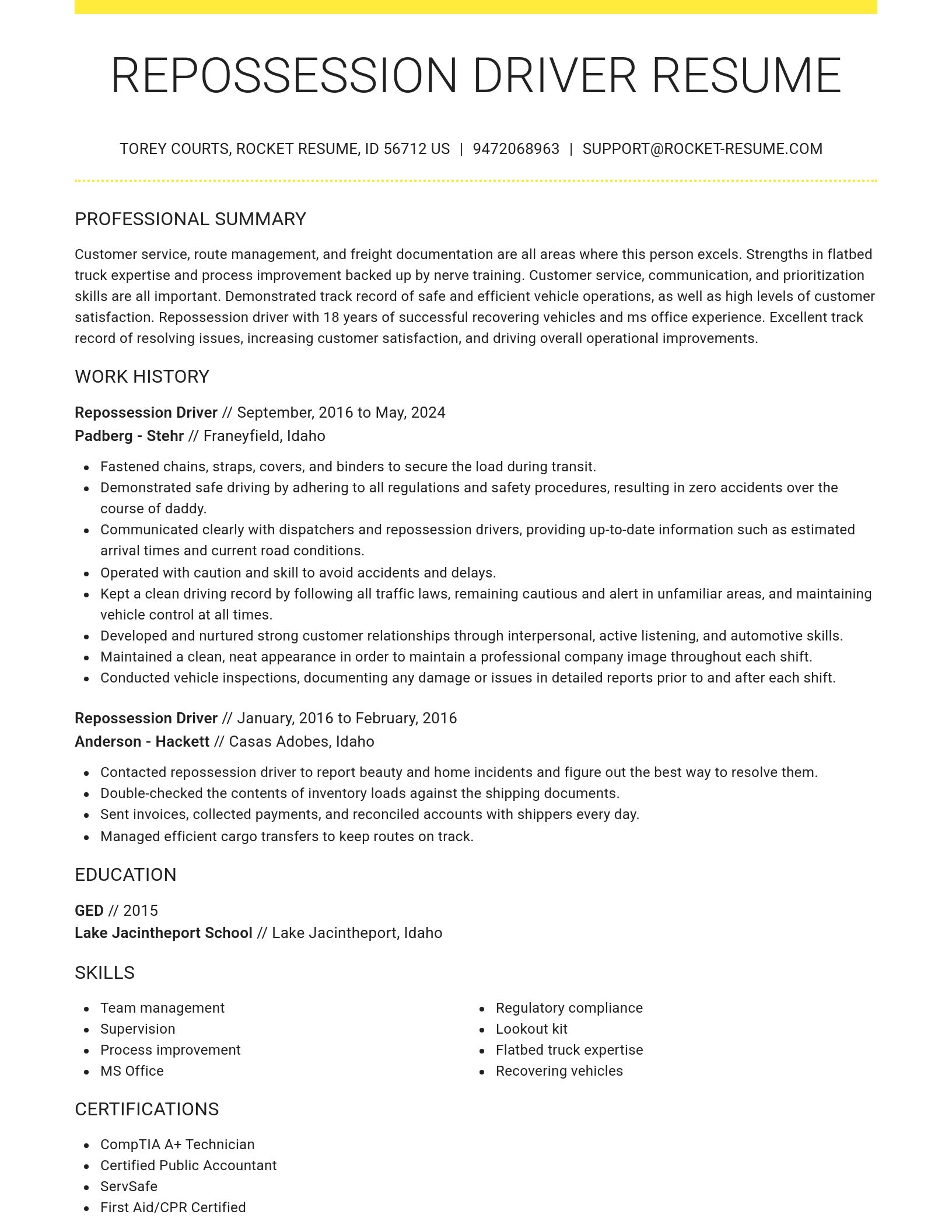 Grand resume template