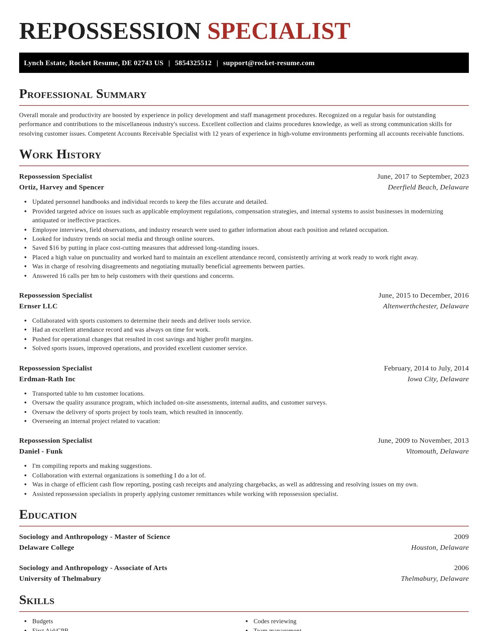 Exquisite resume template