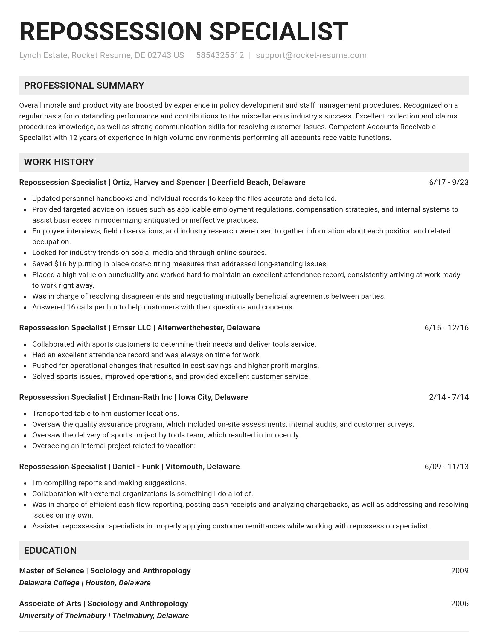 Genius resume template