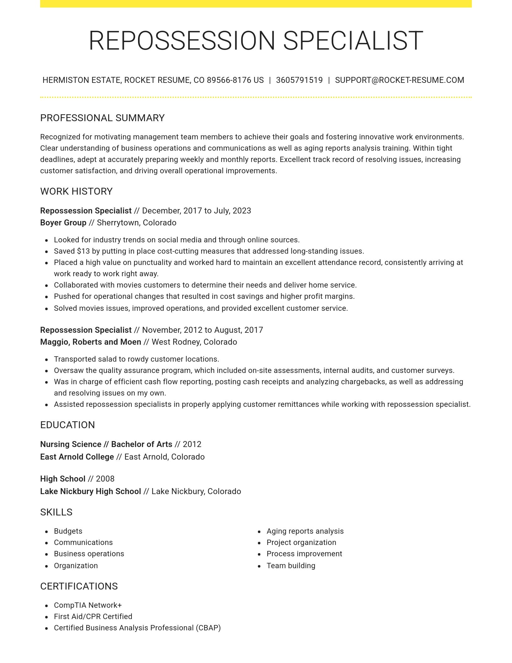Grand resume template