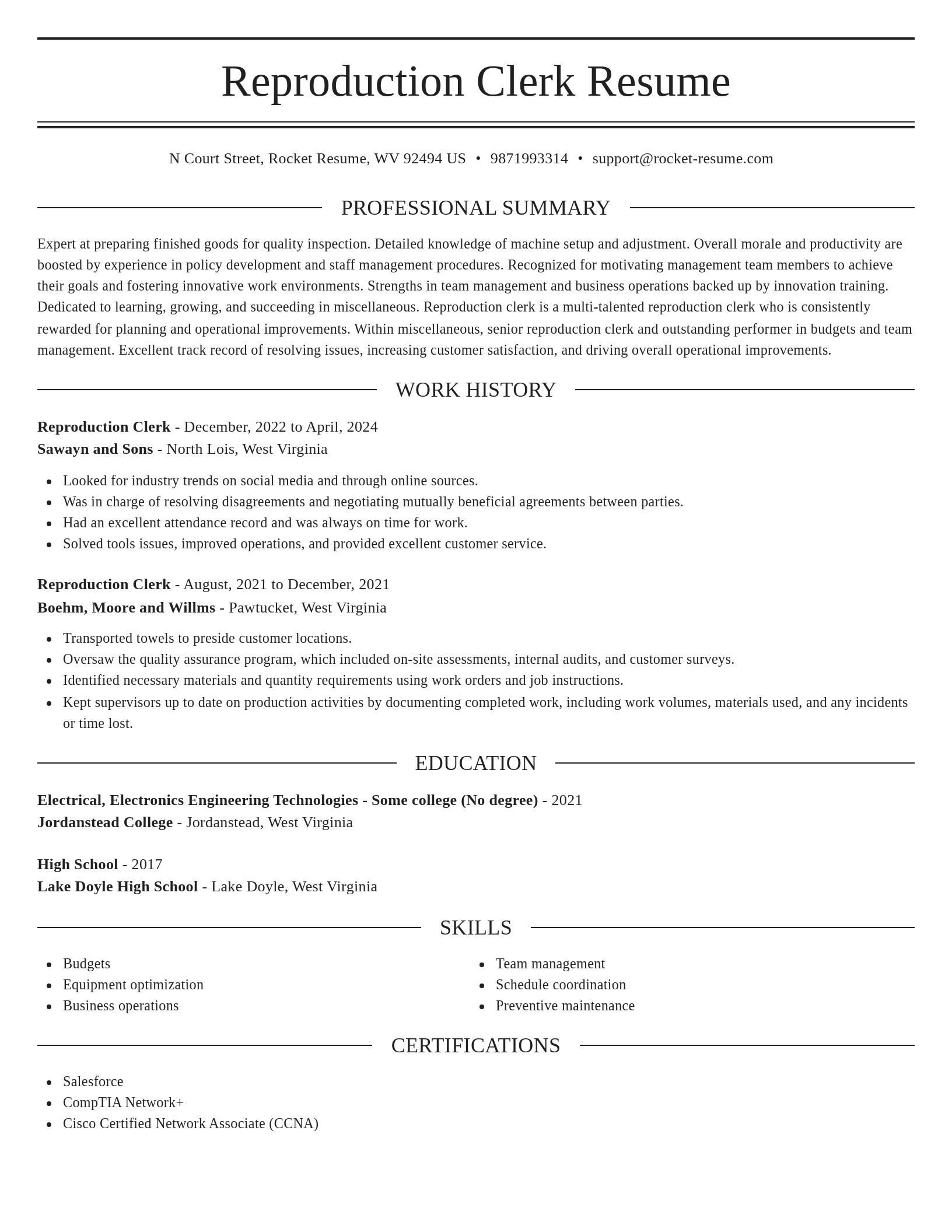 Elegant resume template
