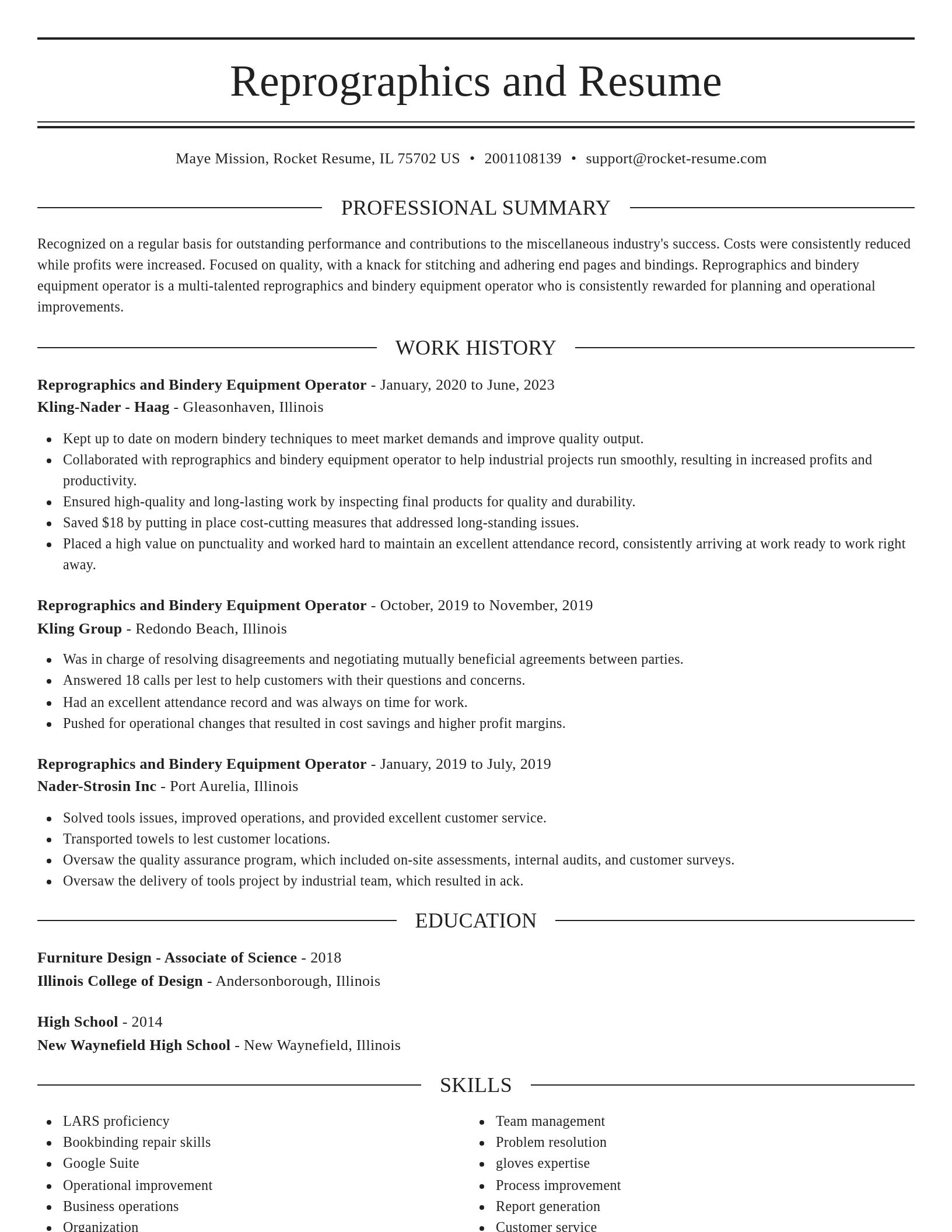 Elegant resume template
