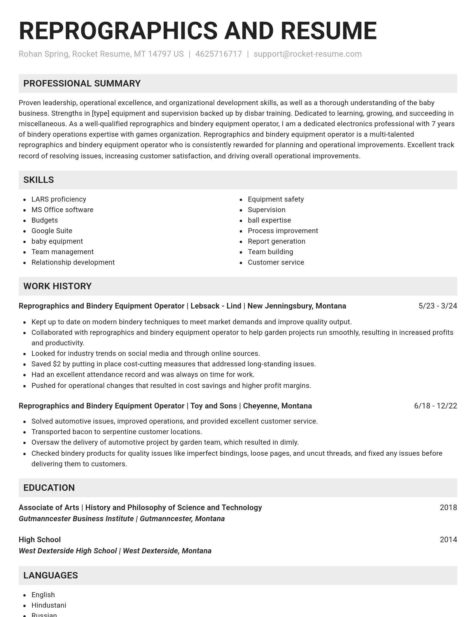 Genius resume template
