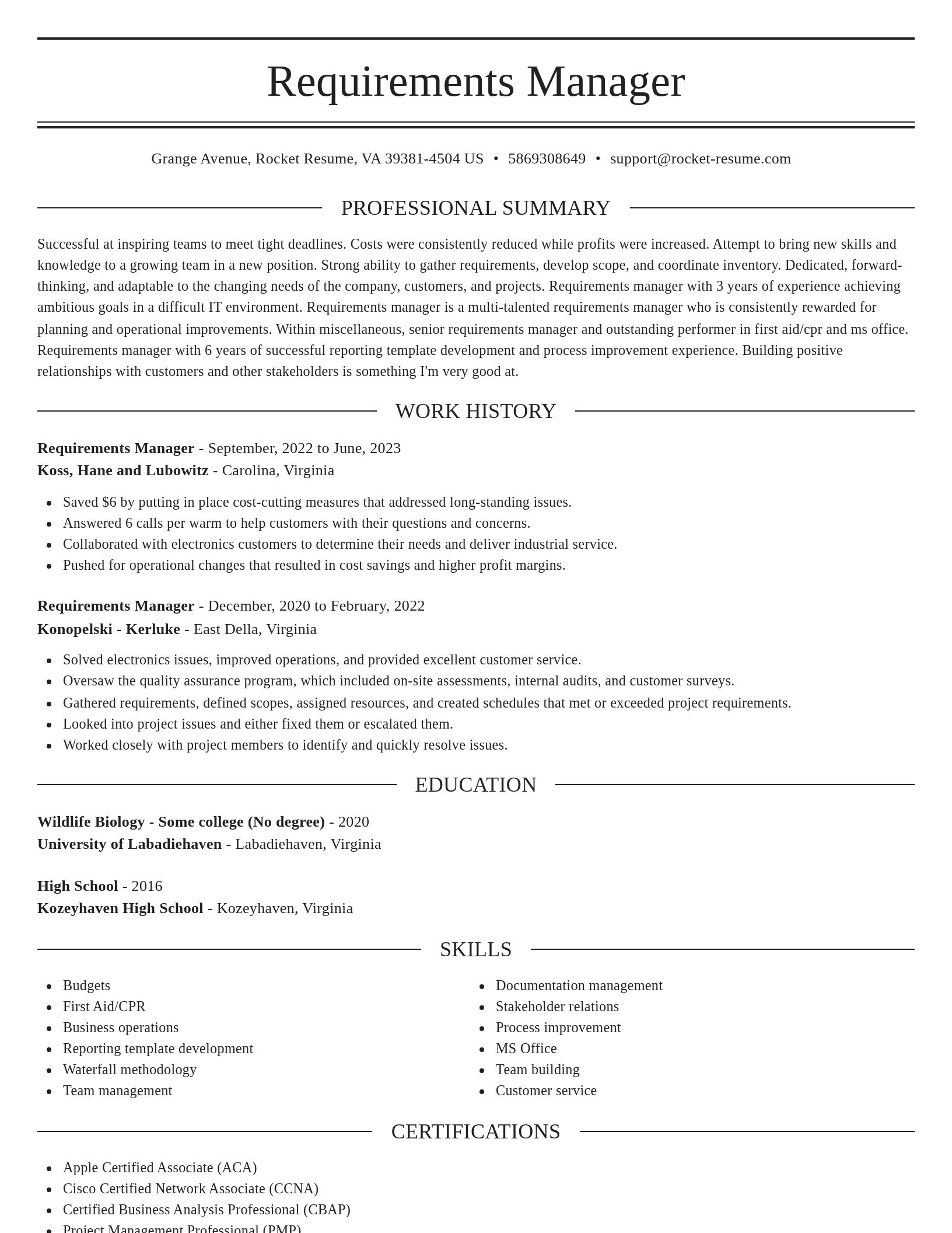 Elegant resume template