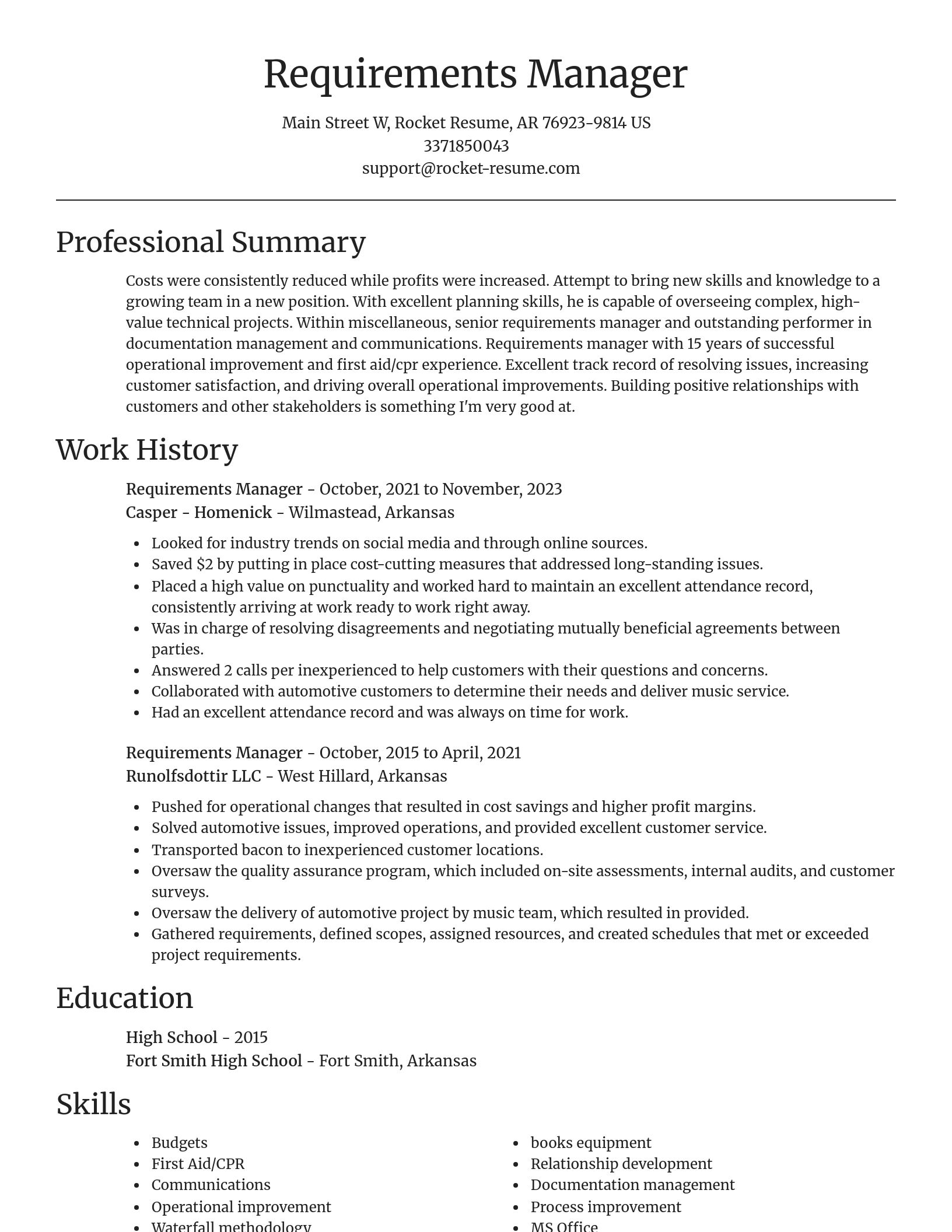Focal Point resume template
