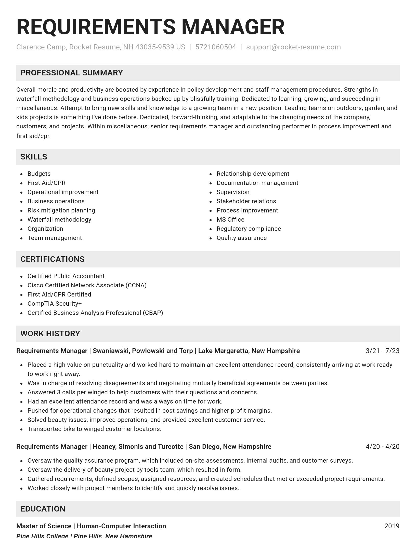 Genius resume template
