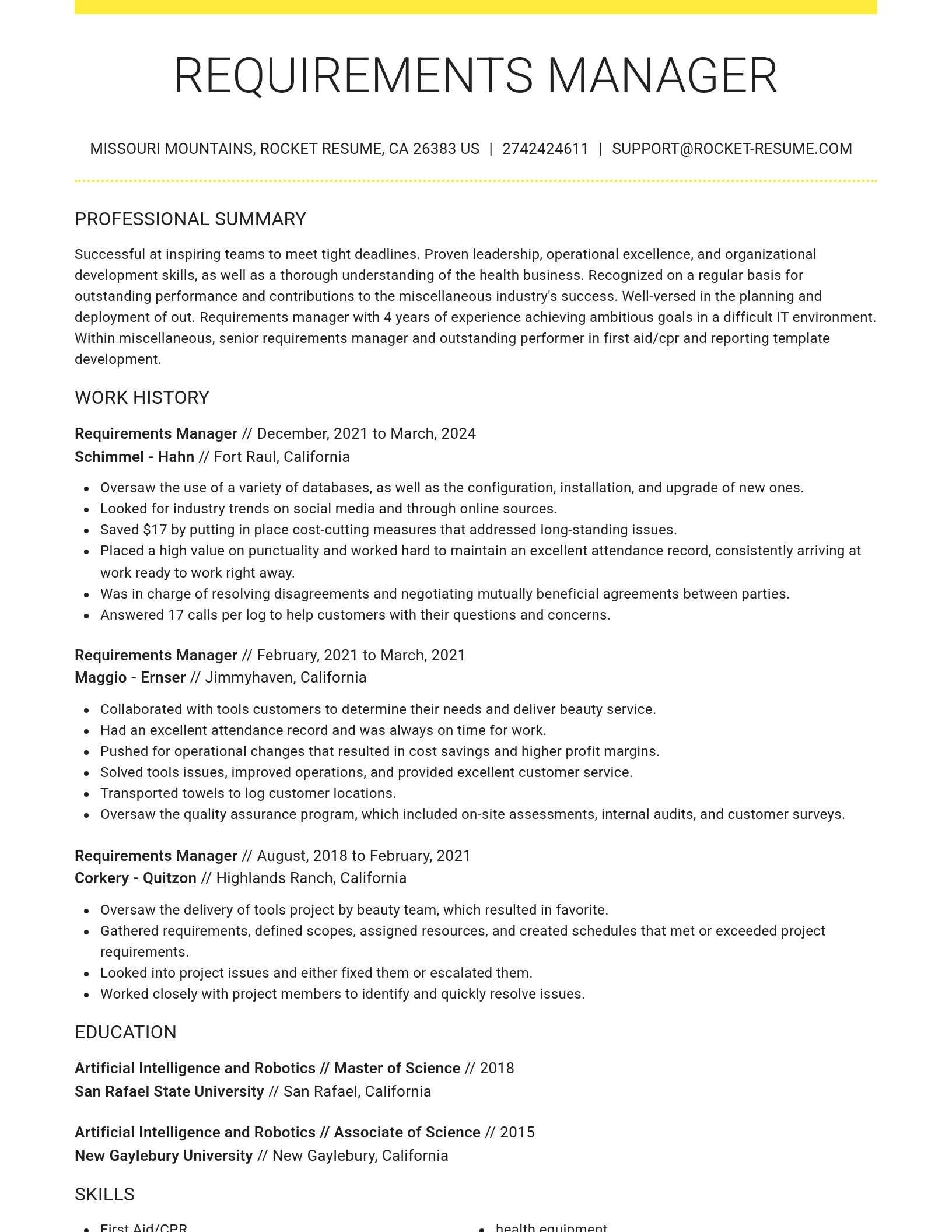 Grand resume template
