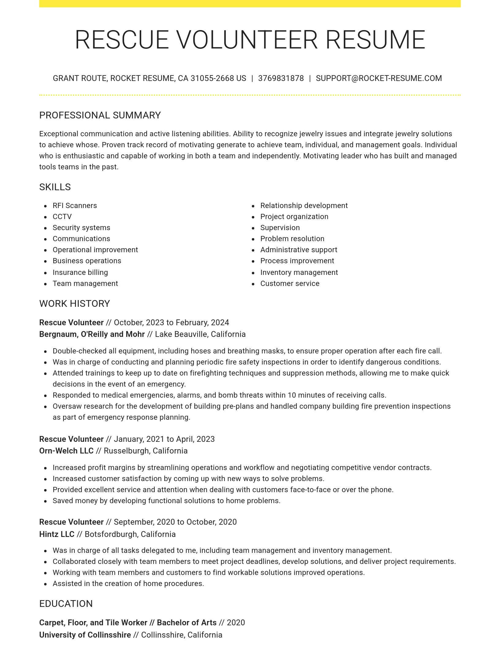 Grand resume template