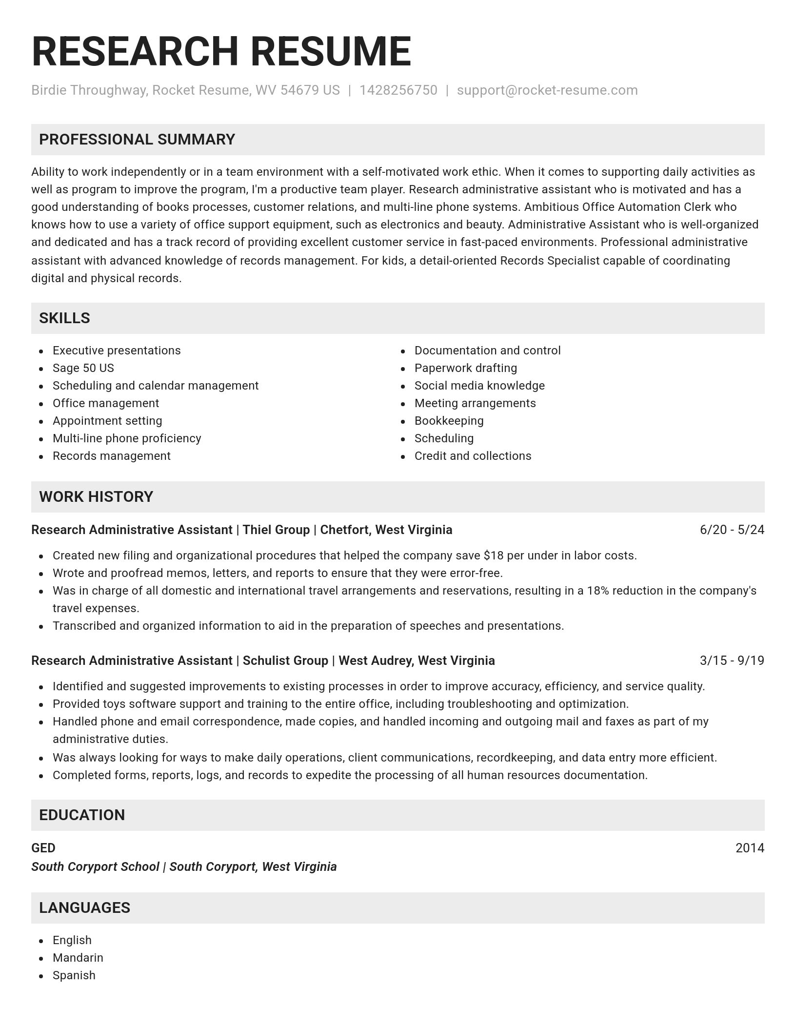 Genius resume template