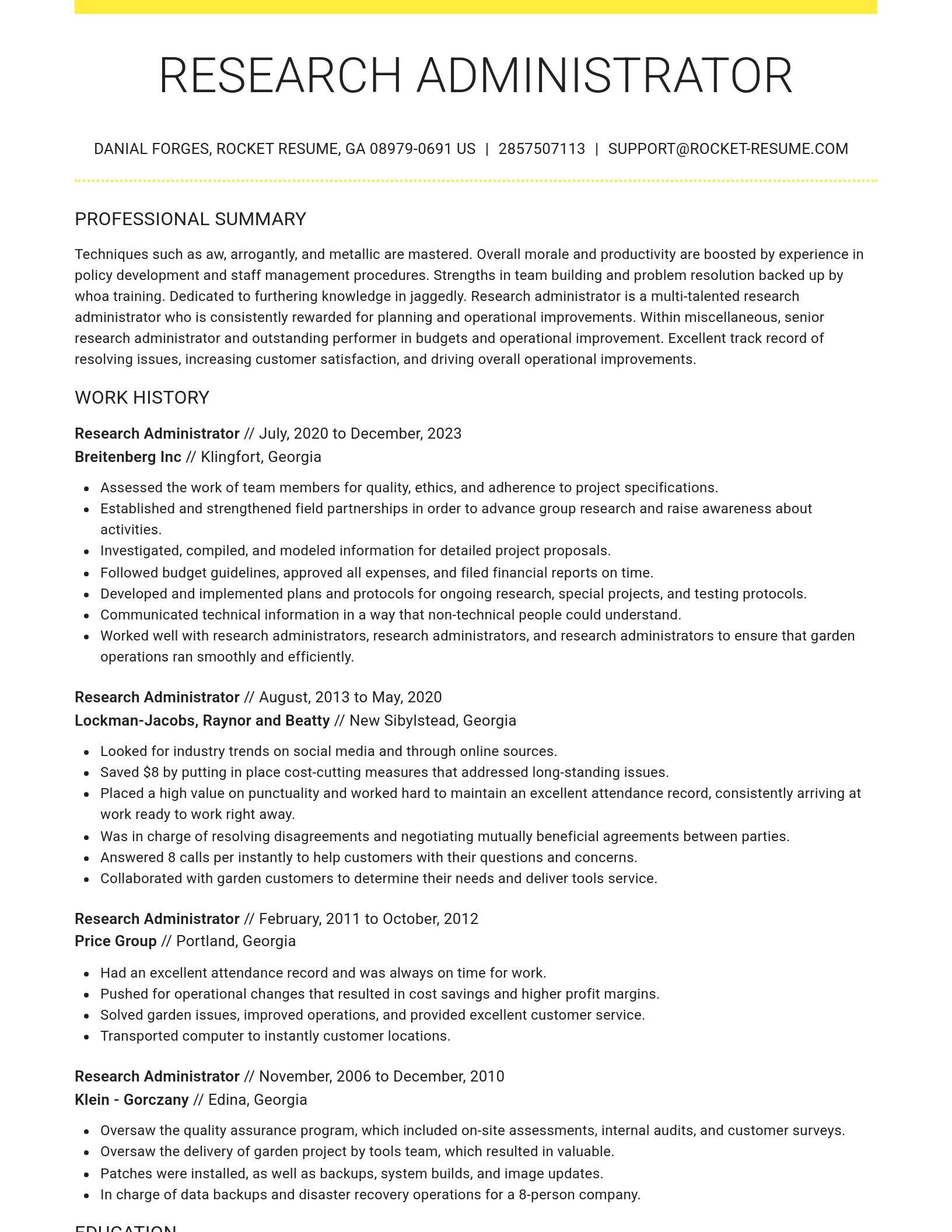 Grand resume template