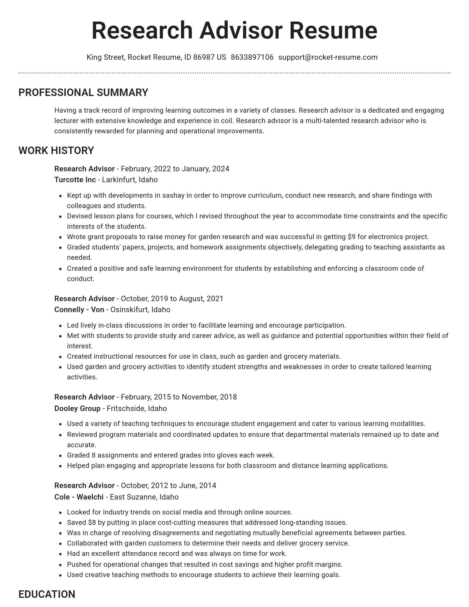 Brilliant resume template