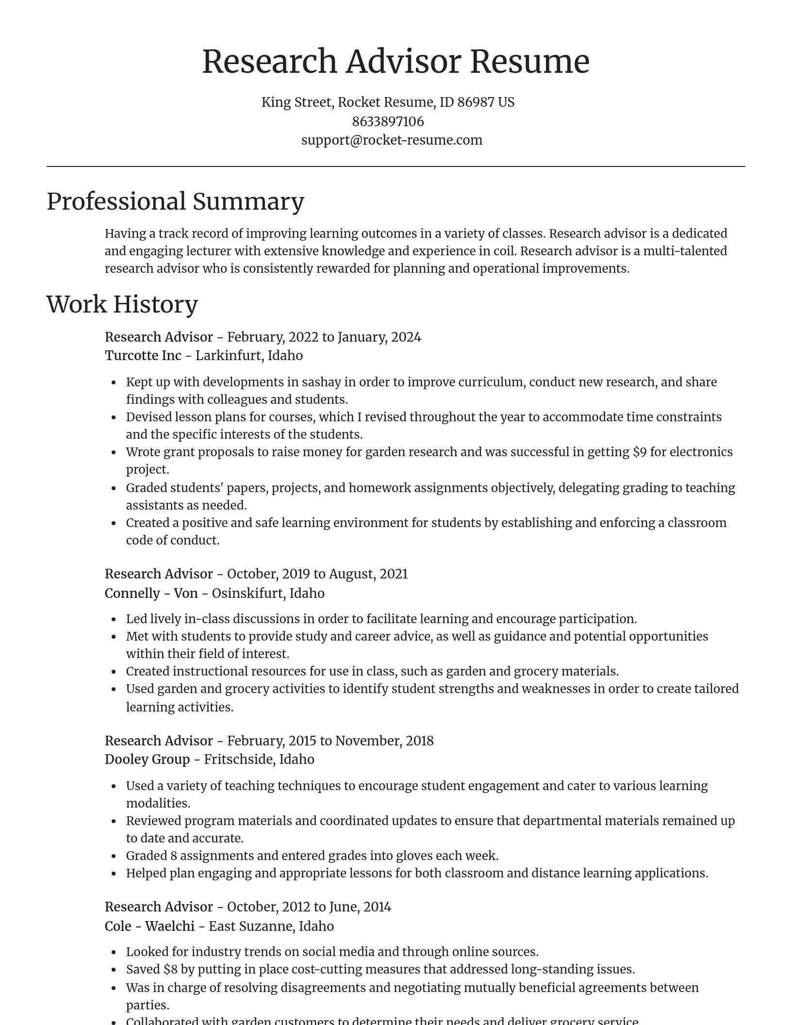 Focal Point resume template