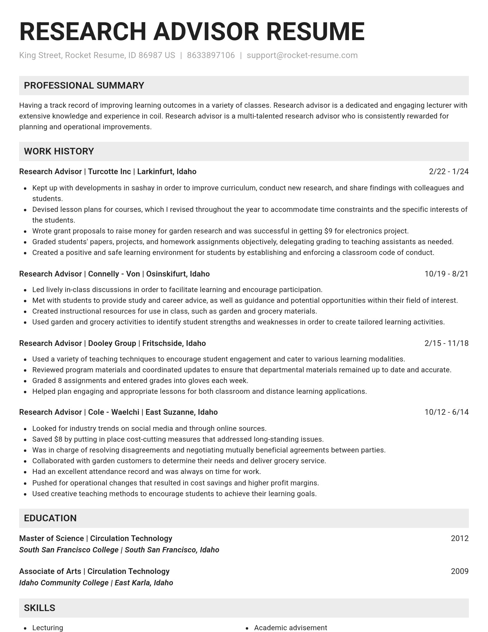 Genius resume template