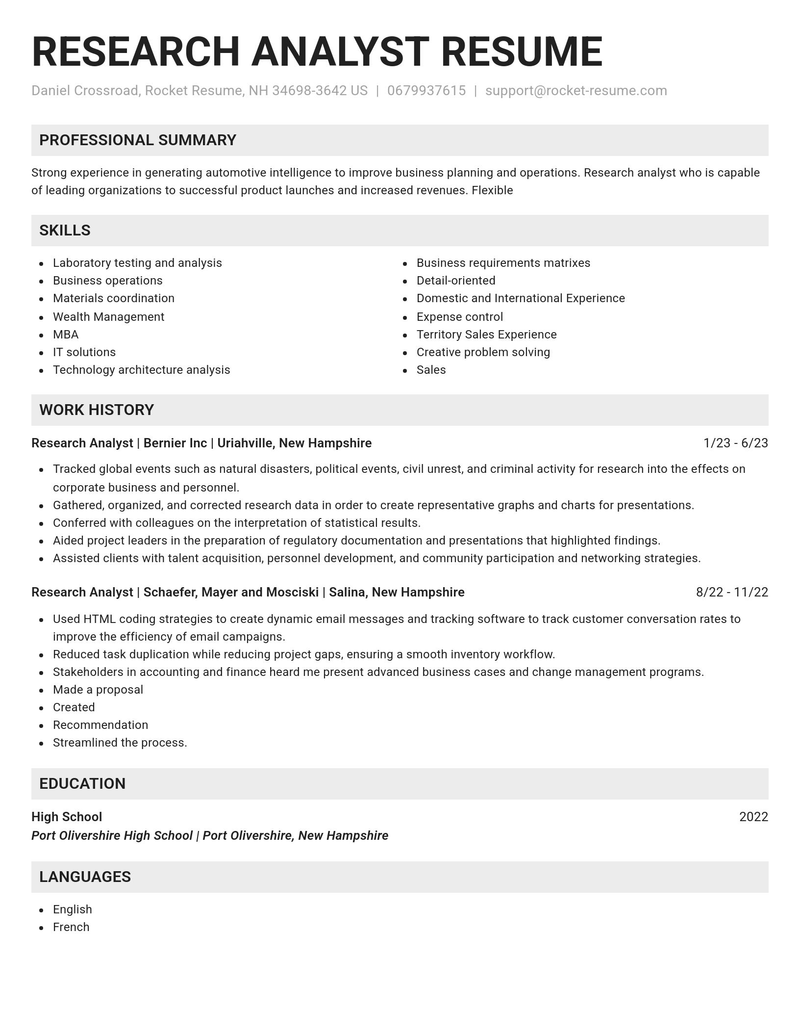 Genius resume template