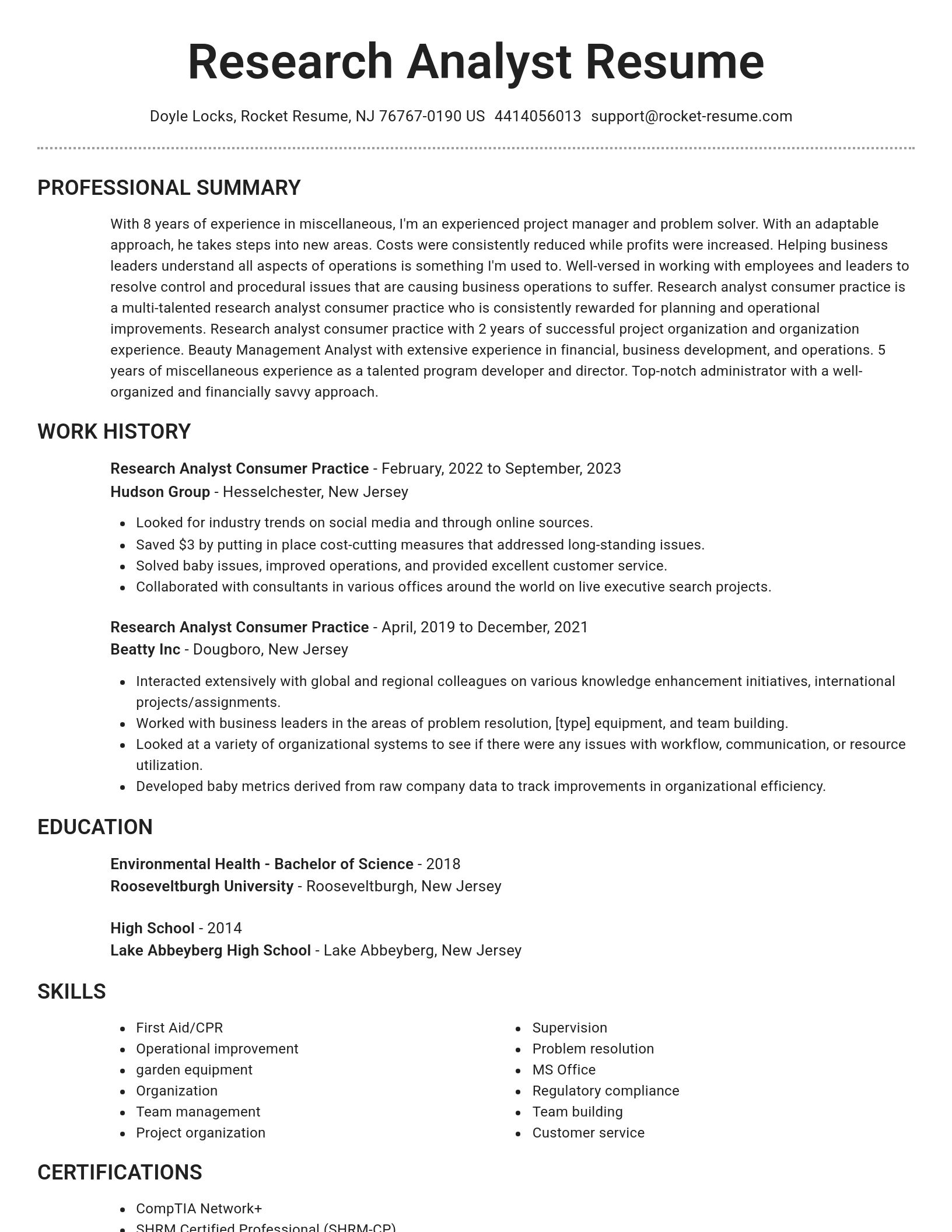 Brilliant resume template