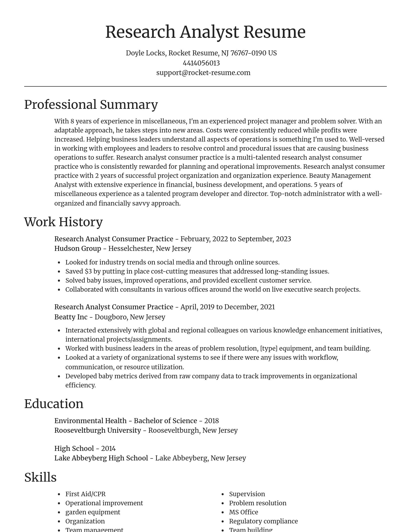 Focal Point resume template