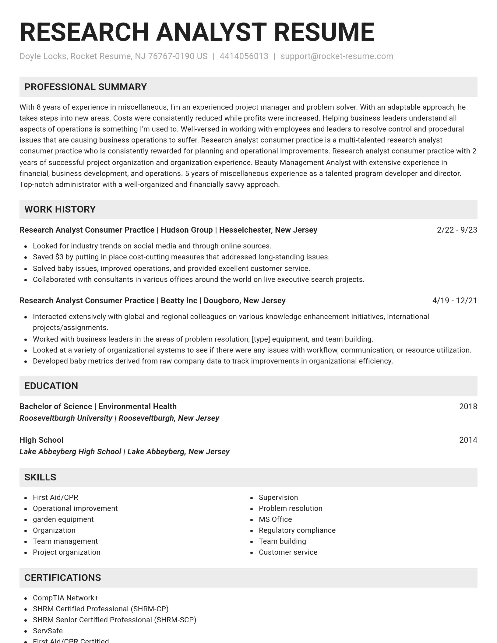 Genius resume template