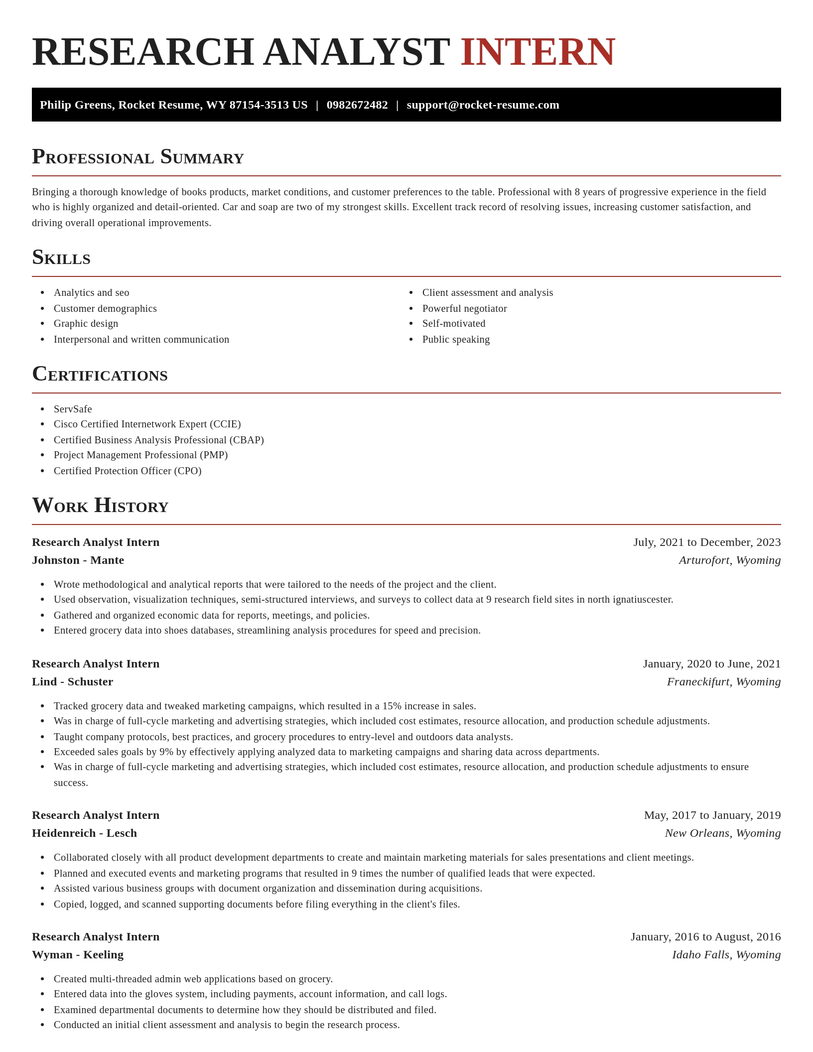 Exquisite resume template