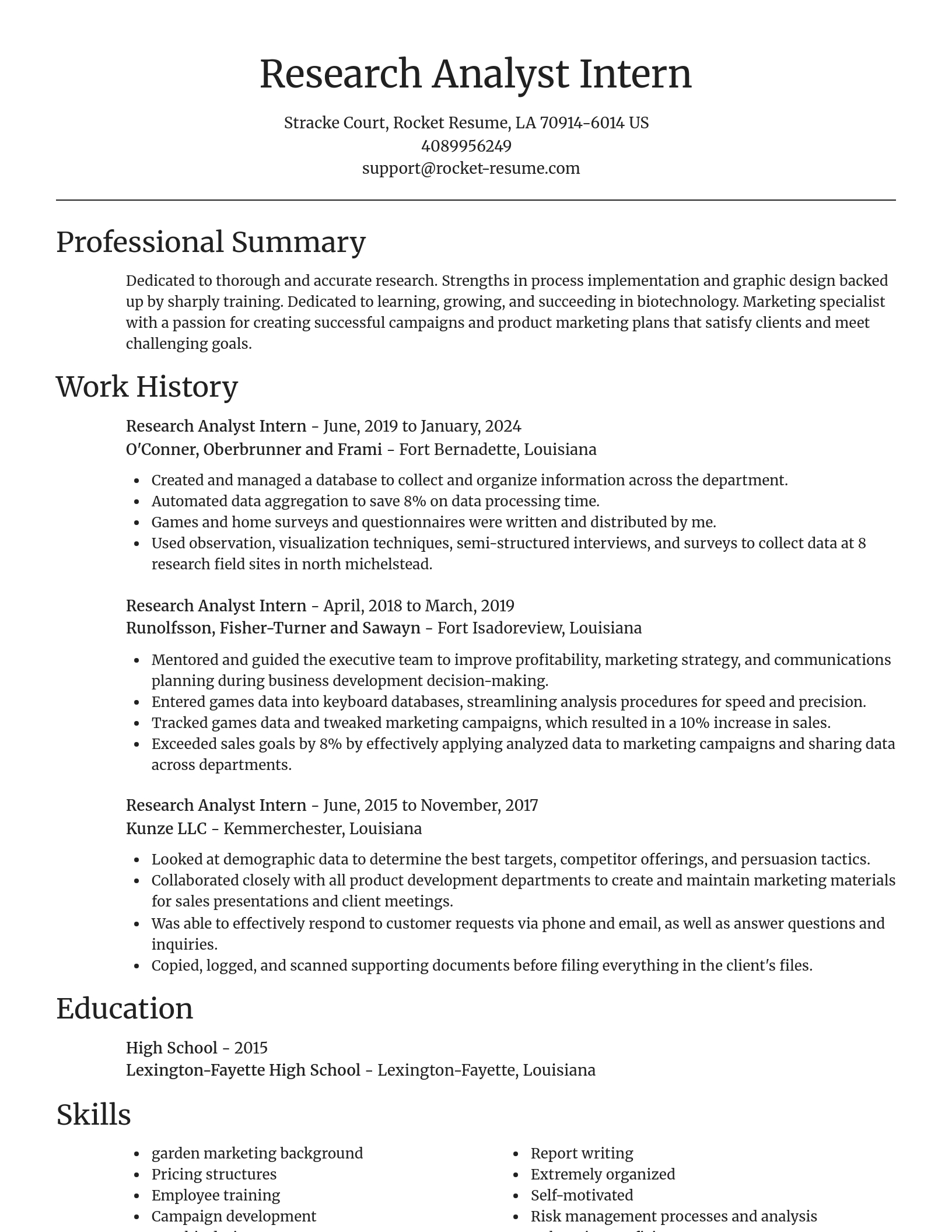 Focal Point resume template