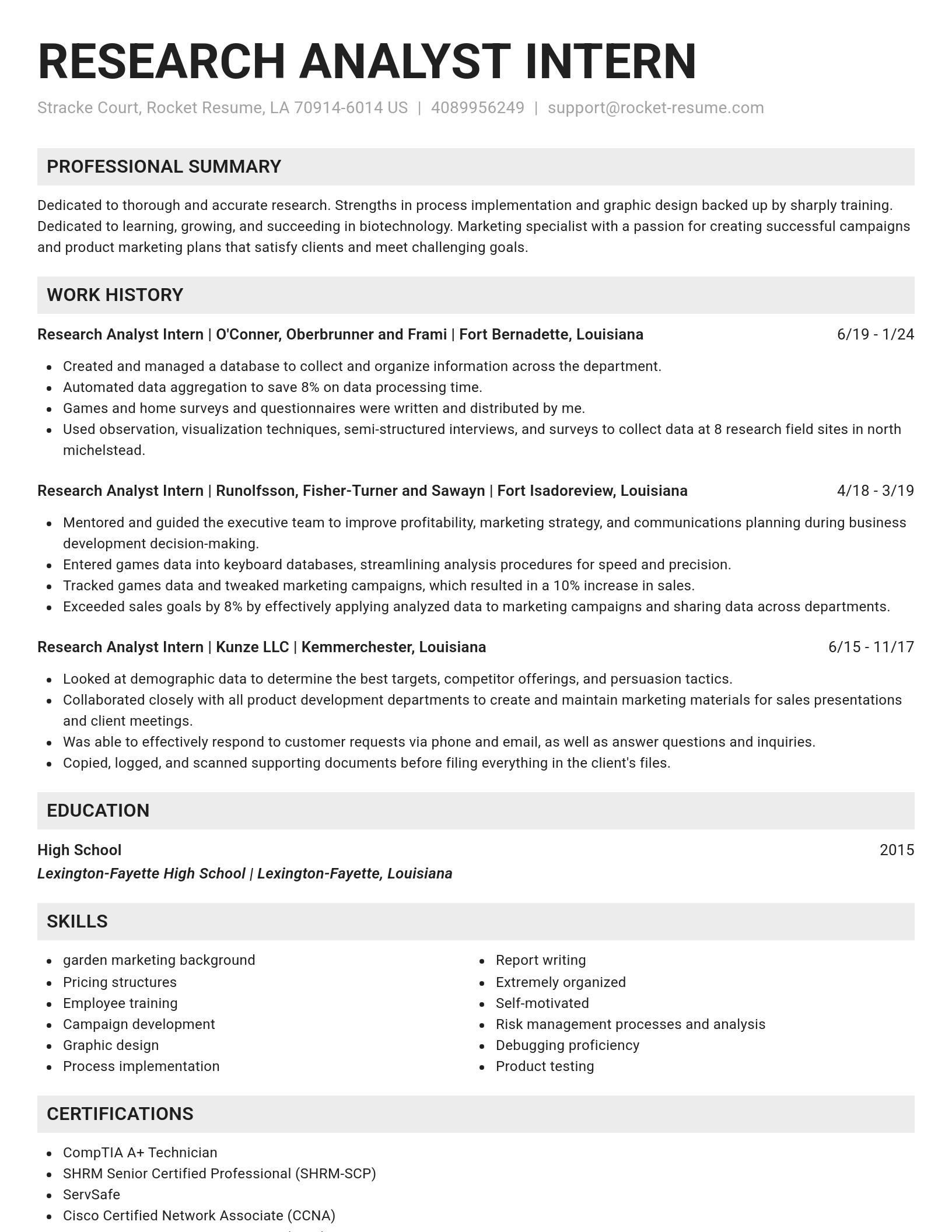Genius resume template