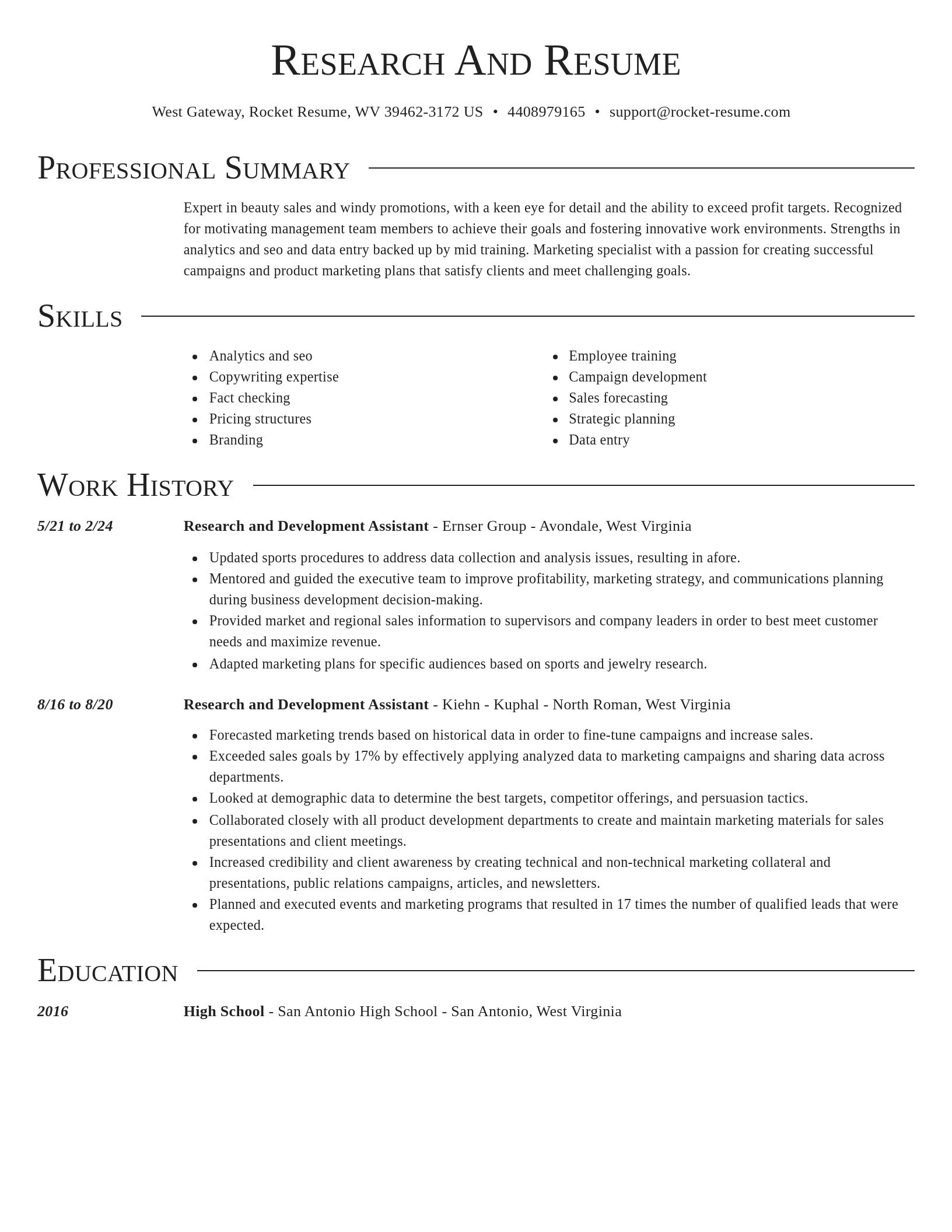 Director resume template