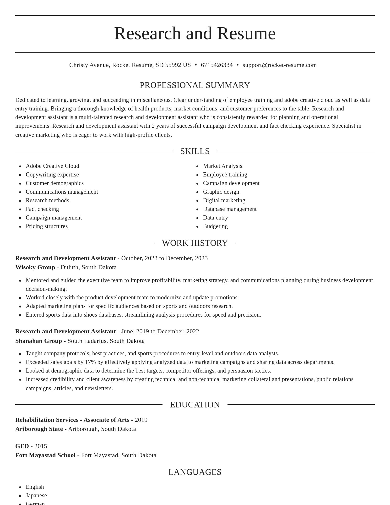 Elegant resume template