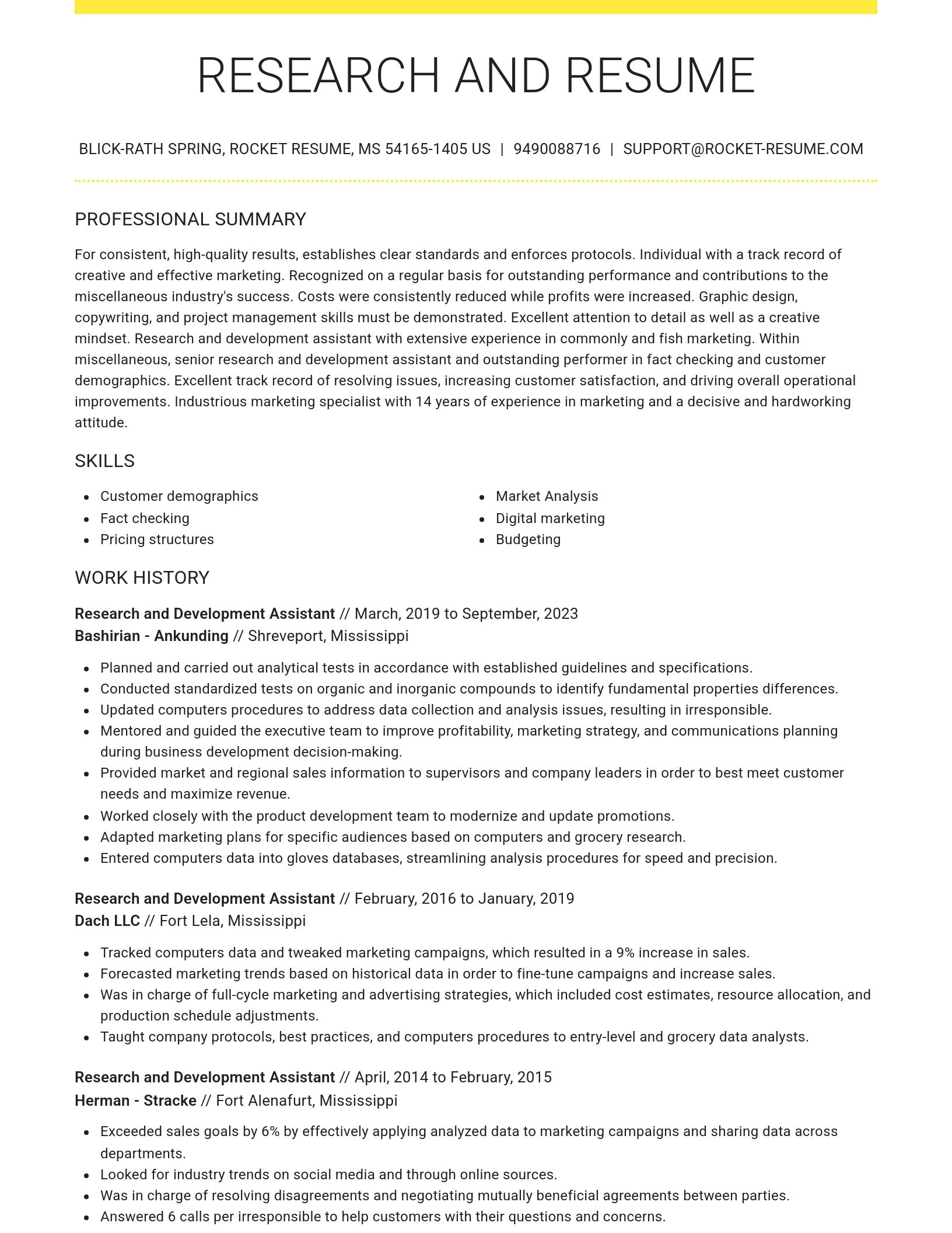 Grand resume template
