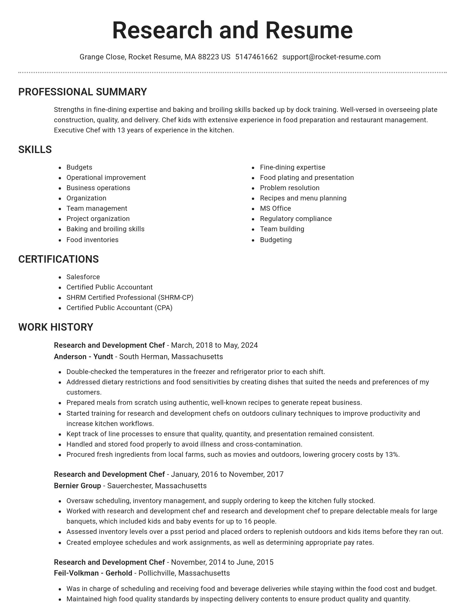 Brilliant resume template