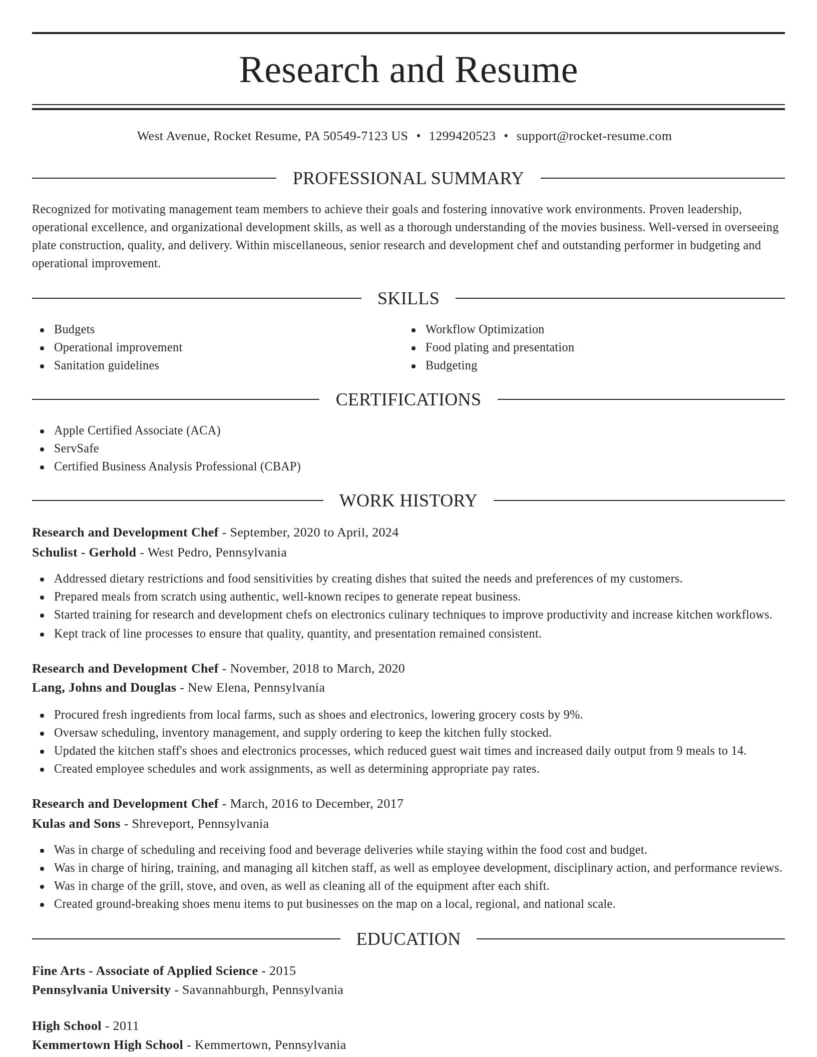 Elegant resume template
