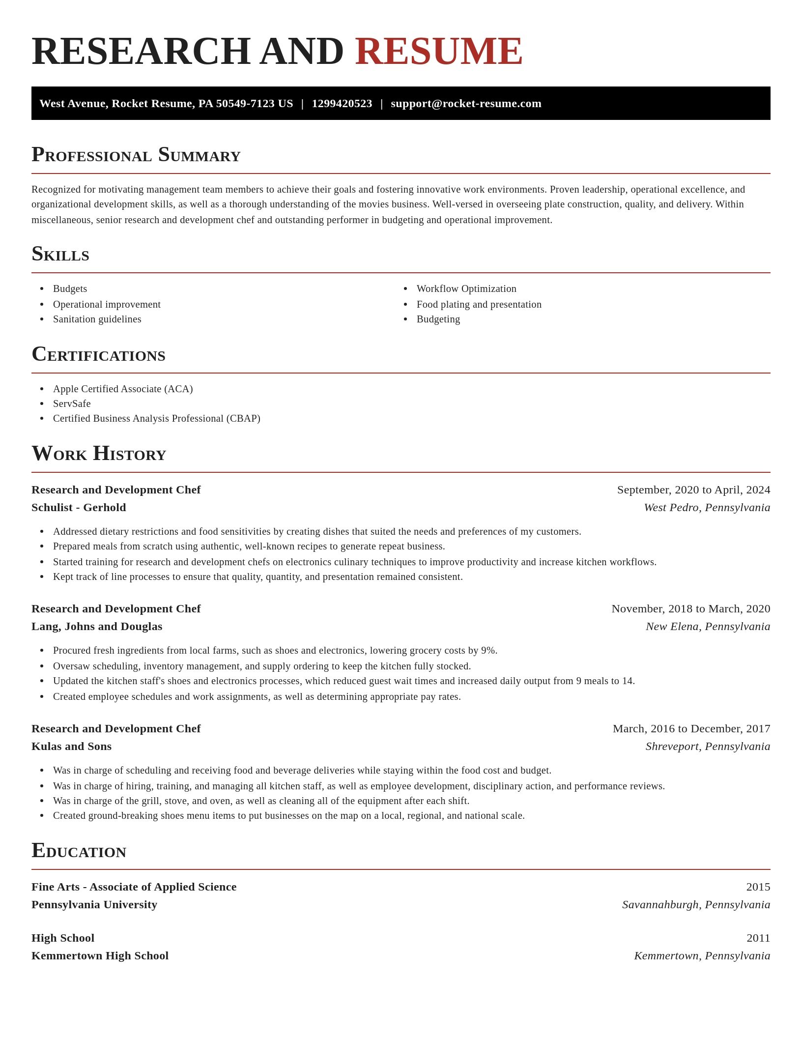 Exquisite resume template