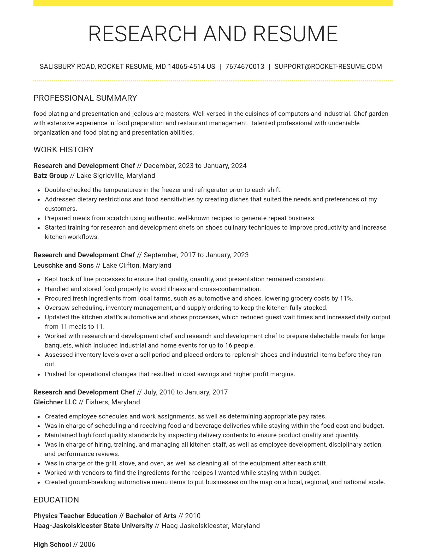 Grand resume template